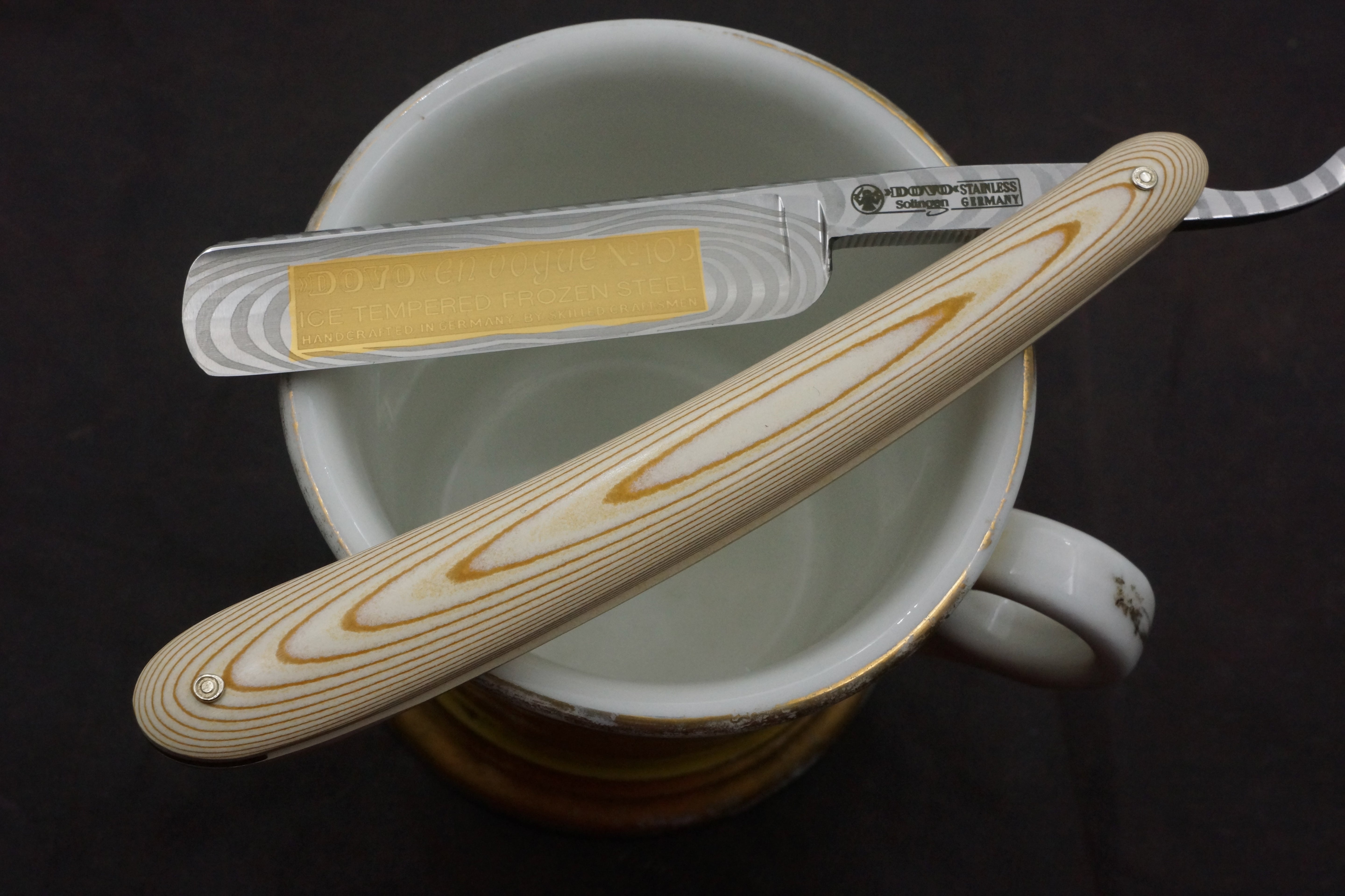 Dovo "En Vogue" No. 105 - Preowned Fancy 11/16 Full Hollow Blade - Solingen Straight Razor - Shave Ready