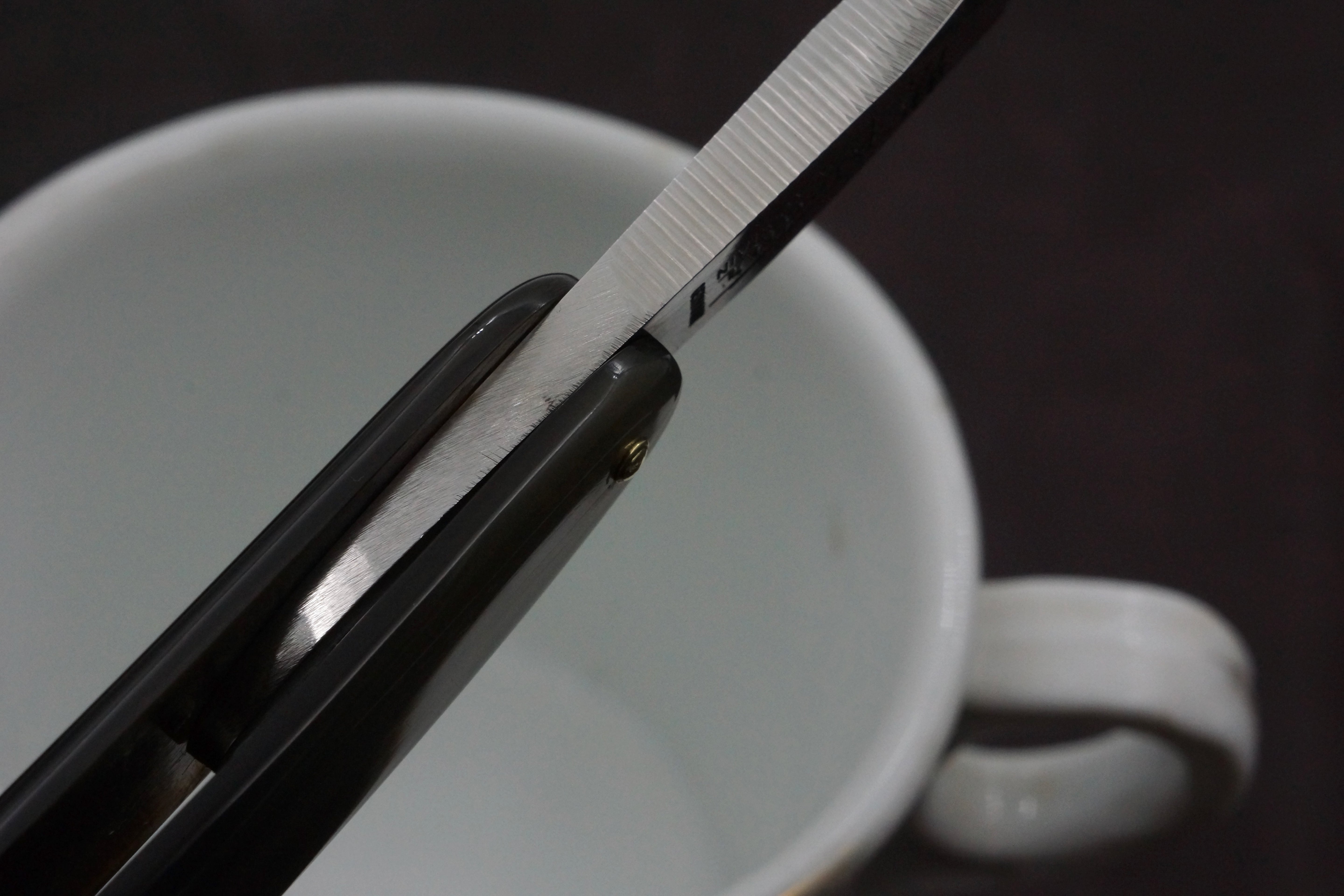 Henckels Friodur 15/16 Worked Spine Fancy Blade - Stainless Steel Full Hollow - Solingen Straight Razor - Shave Ready