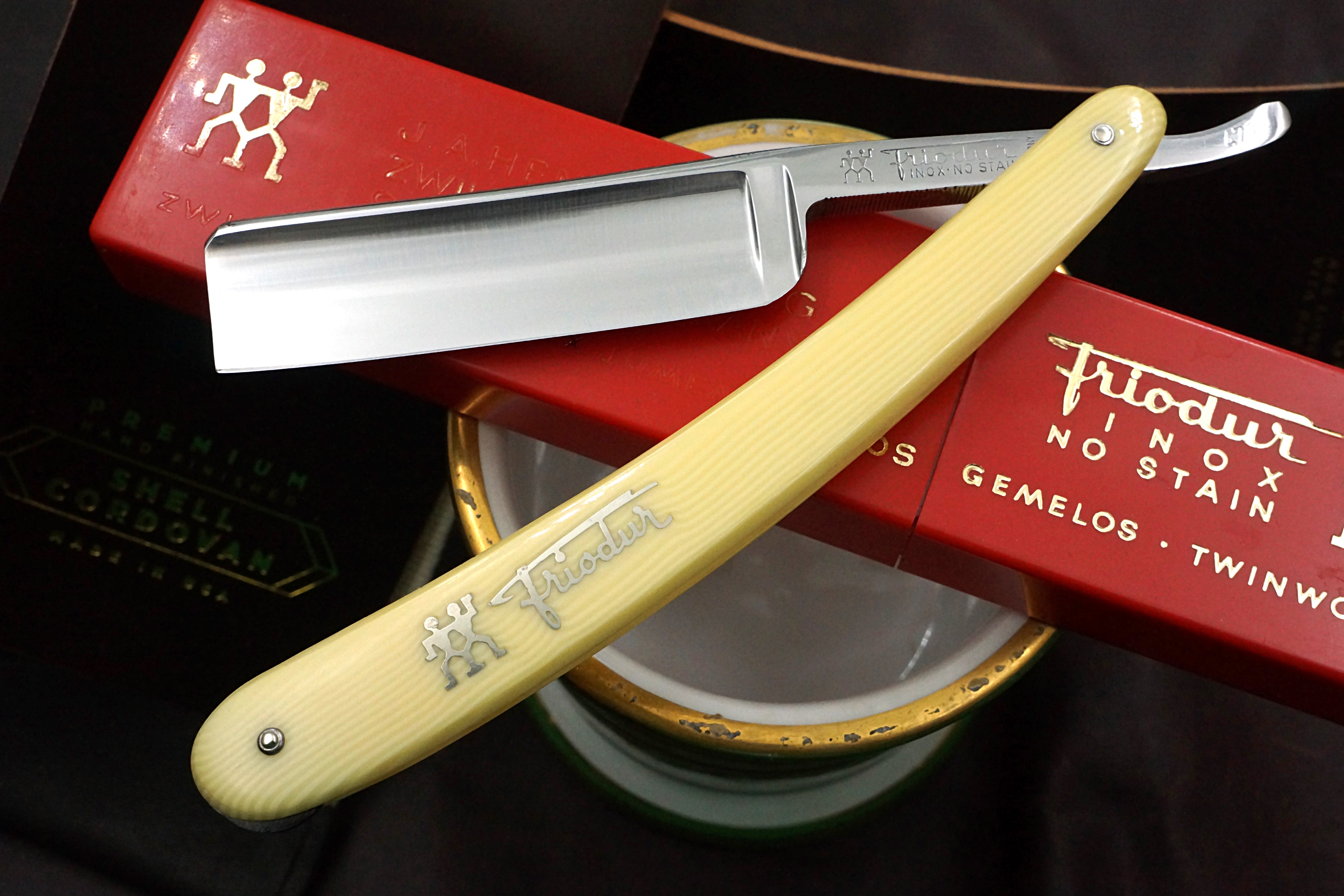 Henckels Friodur No. 472 - 13/16 Excellent Stainless Steel Full Hollow - Solingen Straight Razor - Shave Ready