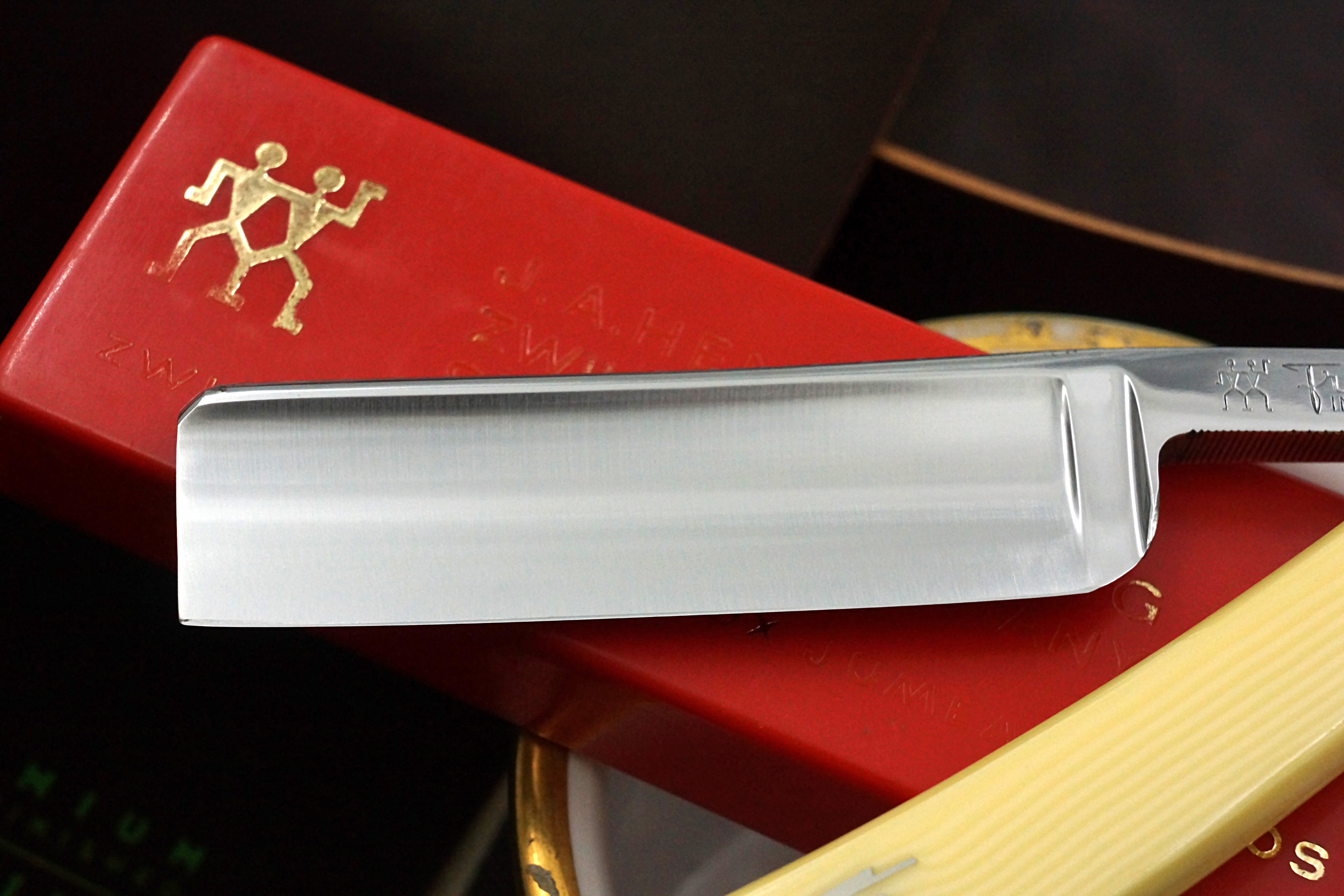 Henckels Friodur No. 472 - 13/16 Excellent Stainless Steel Full Hollow - Solingen Straight Razor - Shave Ready