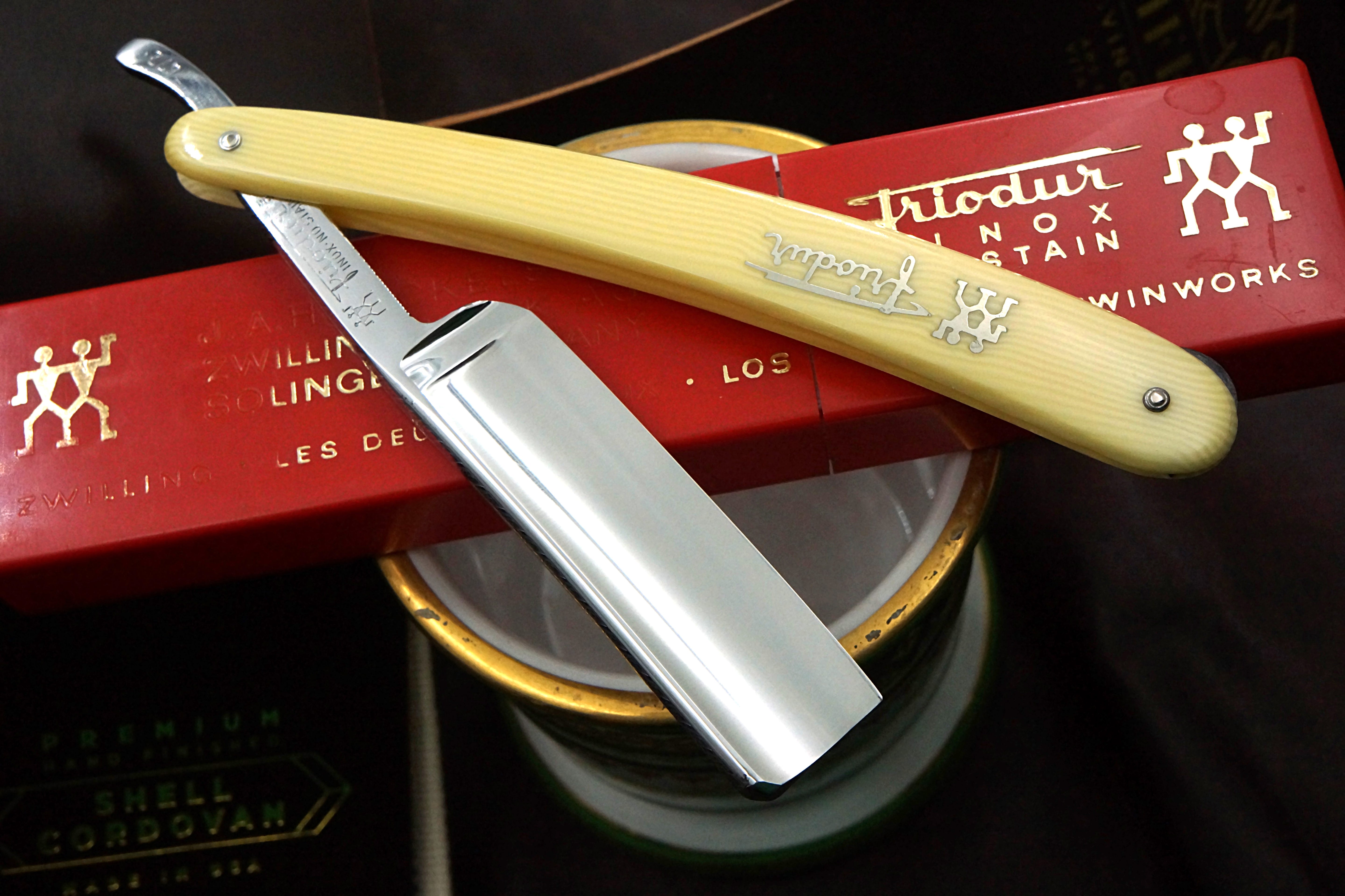 Henckels Friodur No. 472 - 13/16 Excellent Stainless Steel Full Hollow - Solingen Straight Razor - Shave Ready