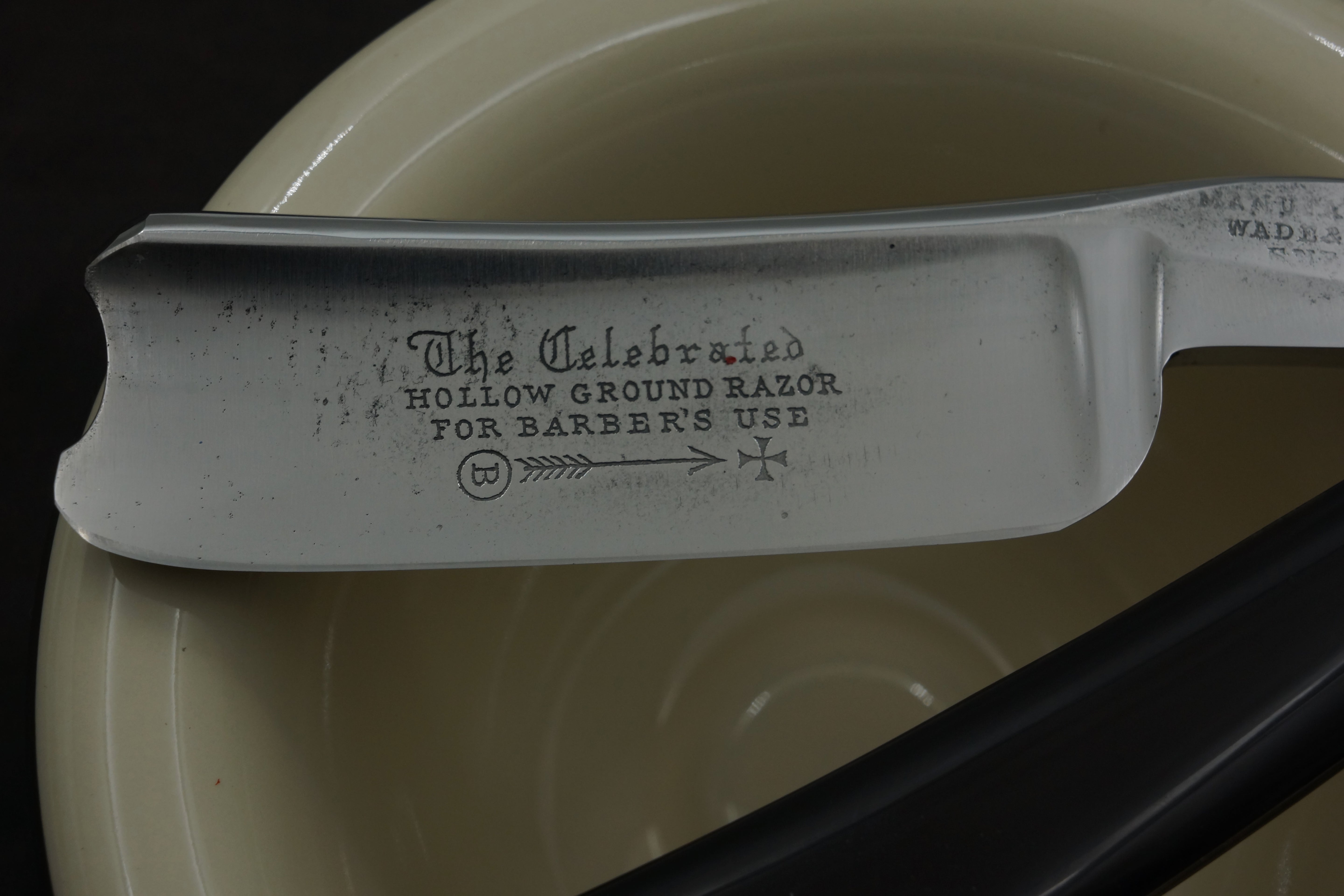 Wade & Butcher "Celebrated Hollow Ground for Barbers Use" 1" Blade with New Horn Scales Sheffield Straight Razor - Shave Ready