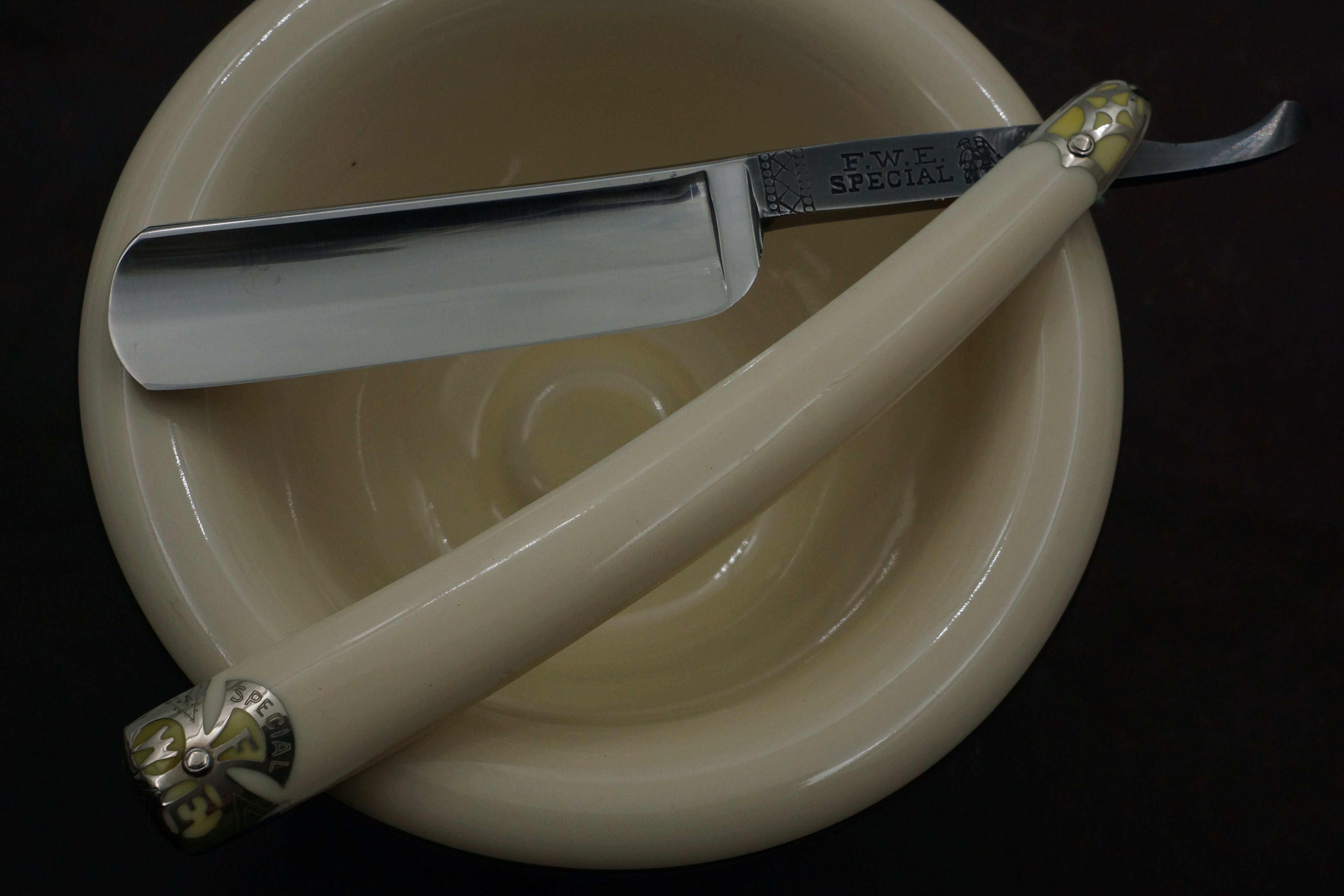 F.W. Engels "FWE Special" - 13/16 Full Hollow Blade - Near Mint Restored Vintage Solingen Straight Razor - Shave Ready