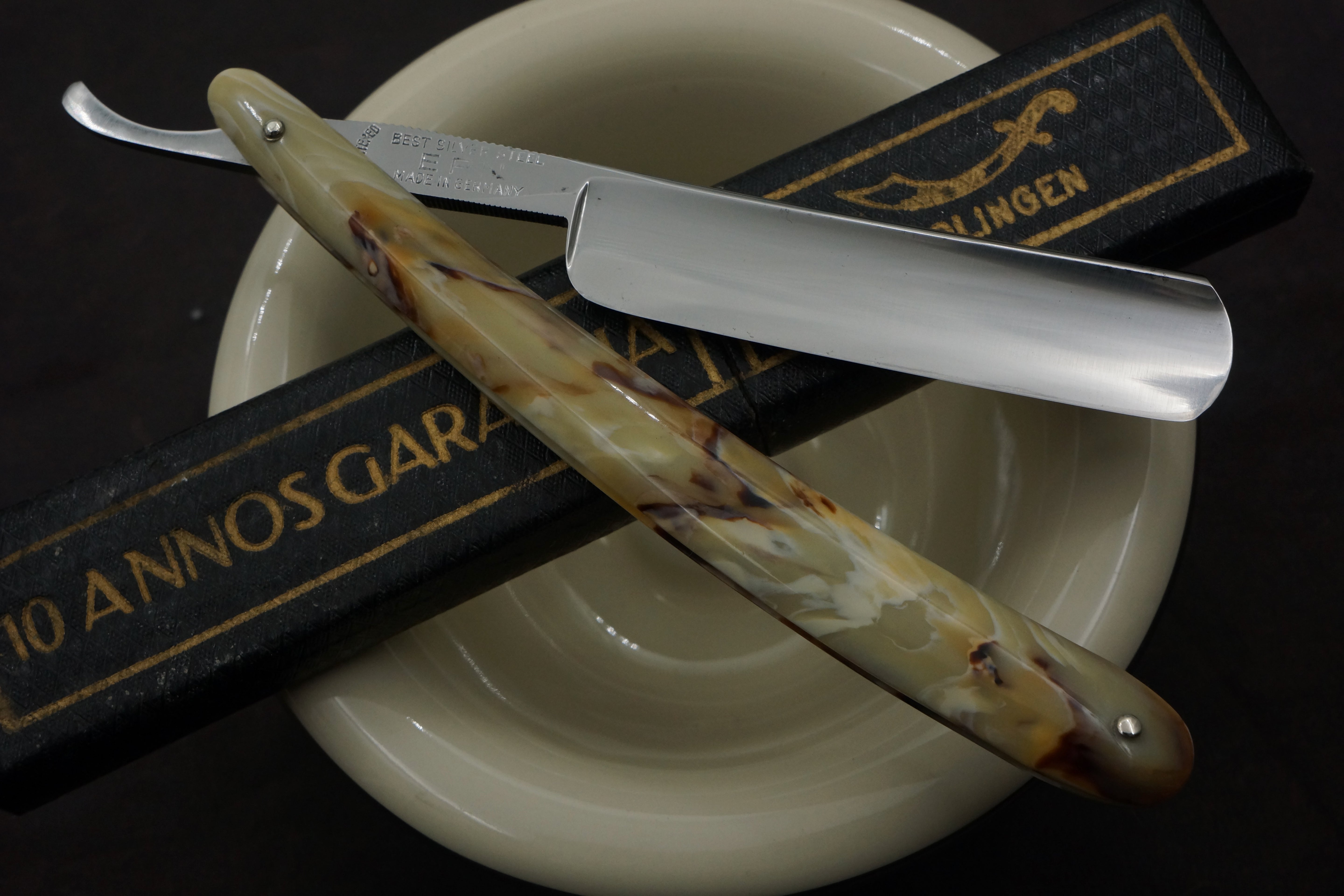 Carl Friederich Ern - NOS 11/16 Full Hollow Blade - Vintage Solingen Straight Razor - Shave Ready