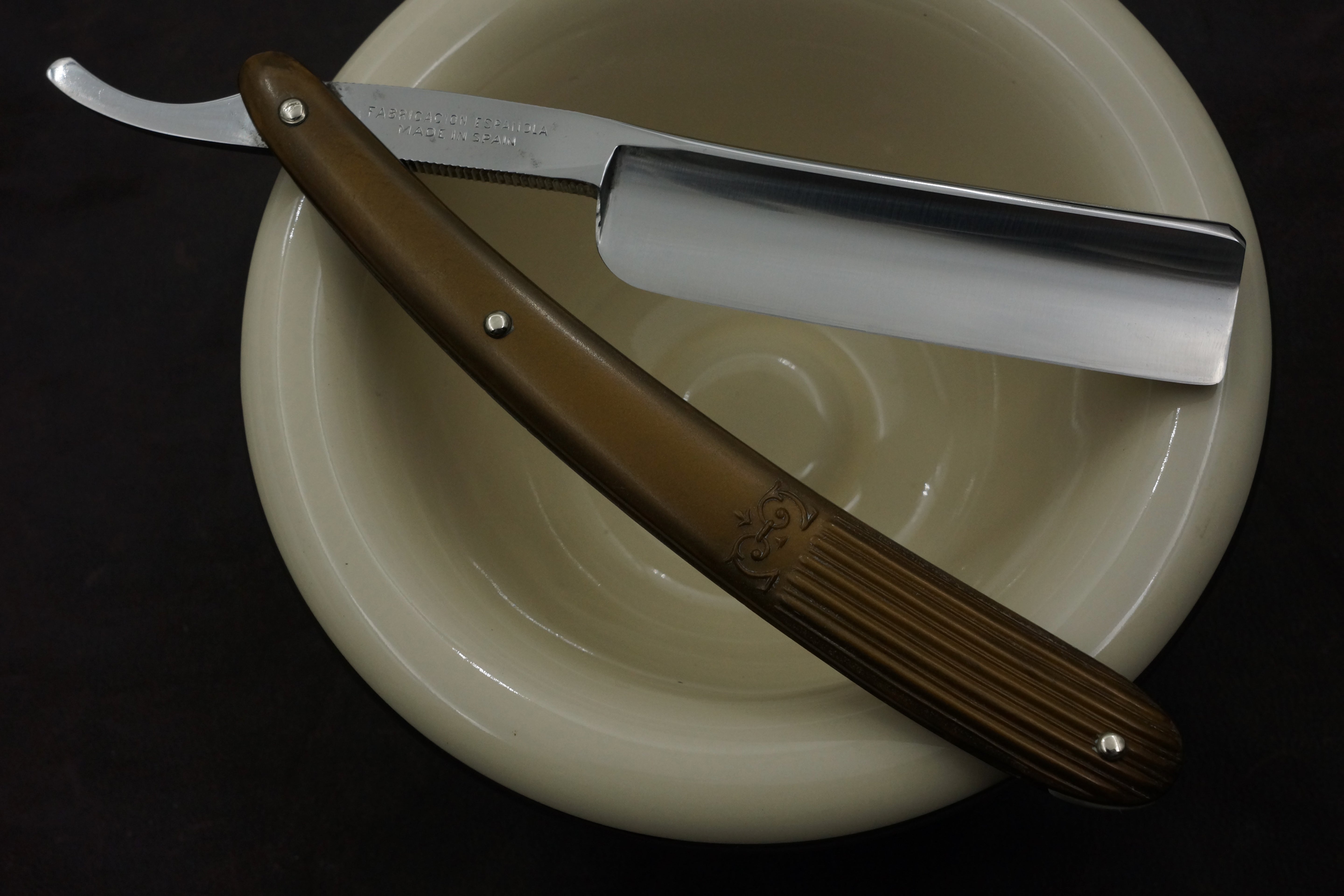 Filarmonica JMP No. 13 Novodur 6/8 Full Hollow Blade - Excellent Restored Vintage Spanish Straight Razor - Shave Ready
