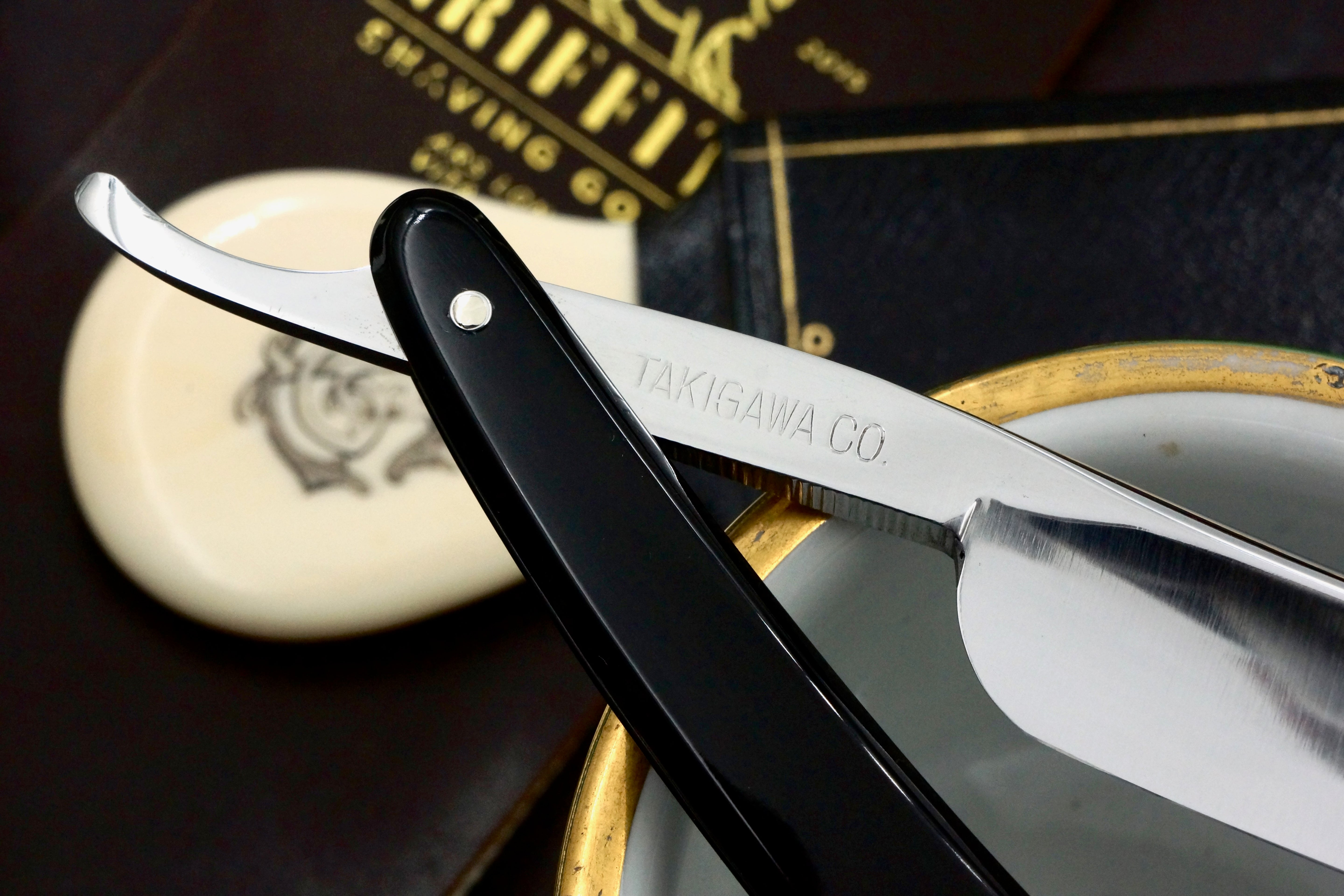Takigawa Co. - Excellent Restored 13/16 Quarter Hollow Vintage Japanese Straight Razor - Shave Ready