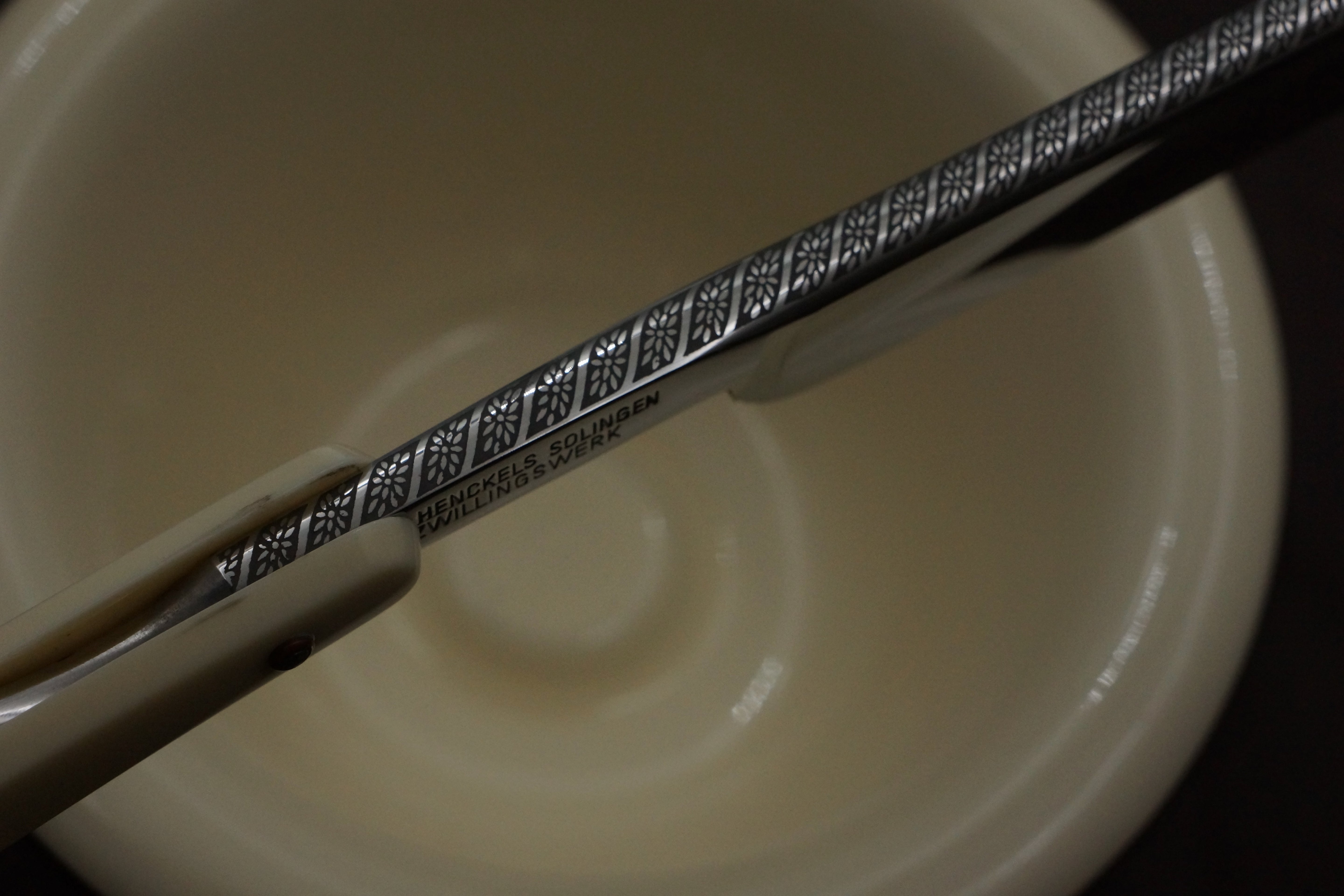 Henckels Friodur Anniversary No. 250 - 13/16 Near Mint Stainless Steel Full Hollow - Solingen Straight Razor - Shave Ready