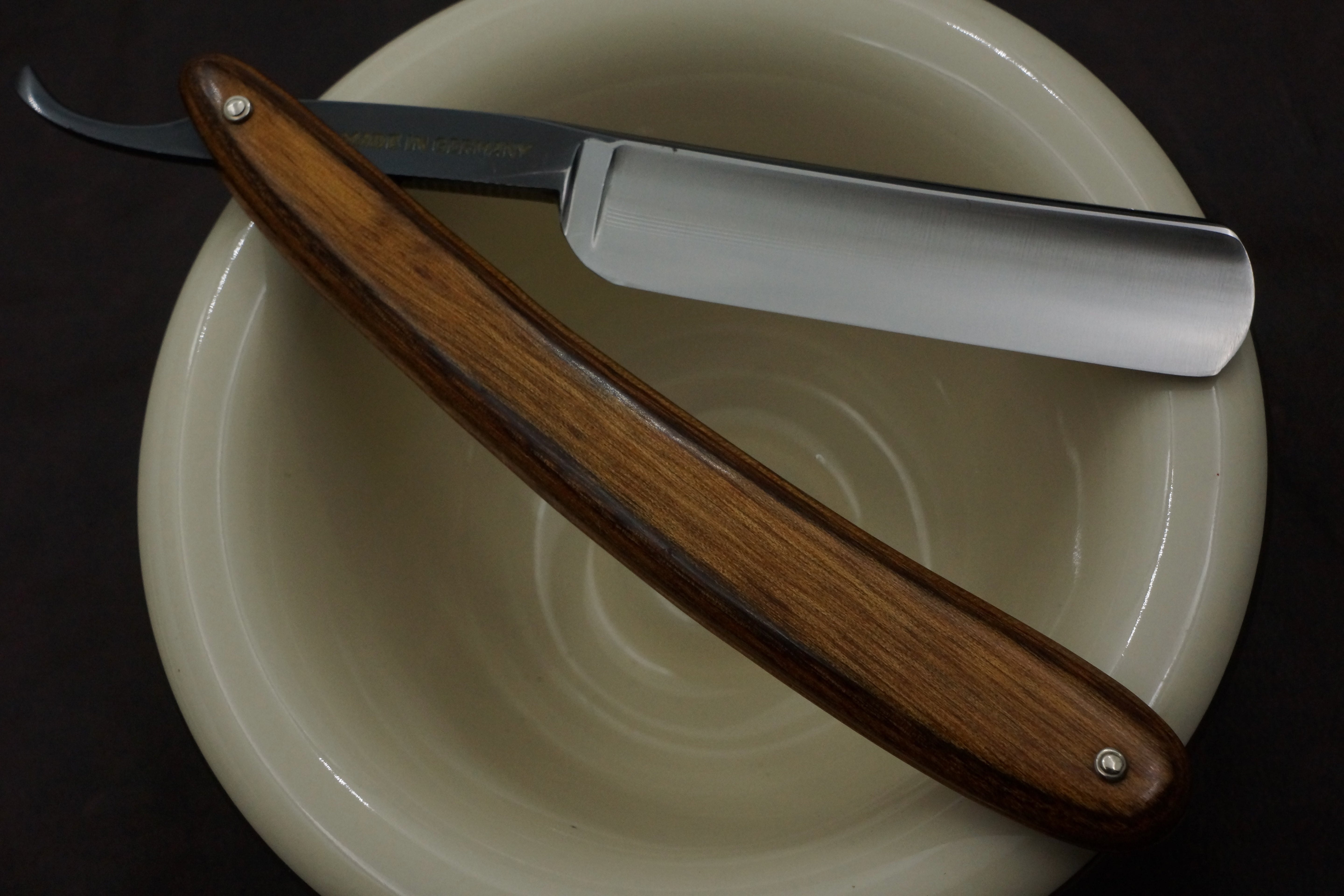 Dovo "Black Star" - Preowned Fancy 11/16 Full Hollow Blade - Solingen Straight Razor - Shave Ready