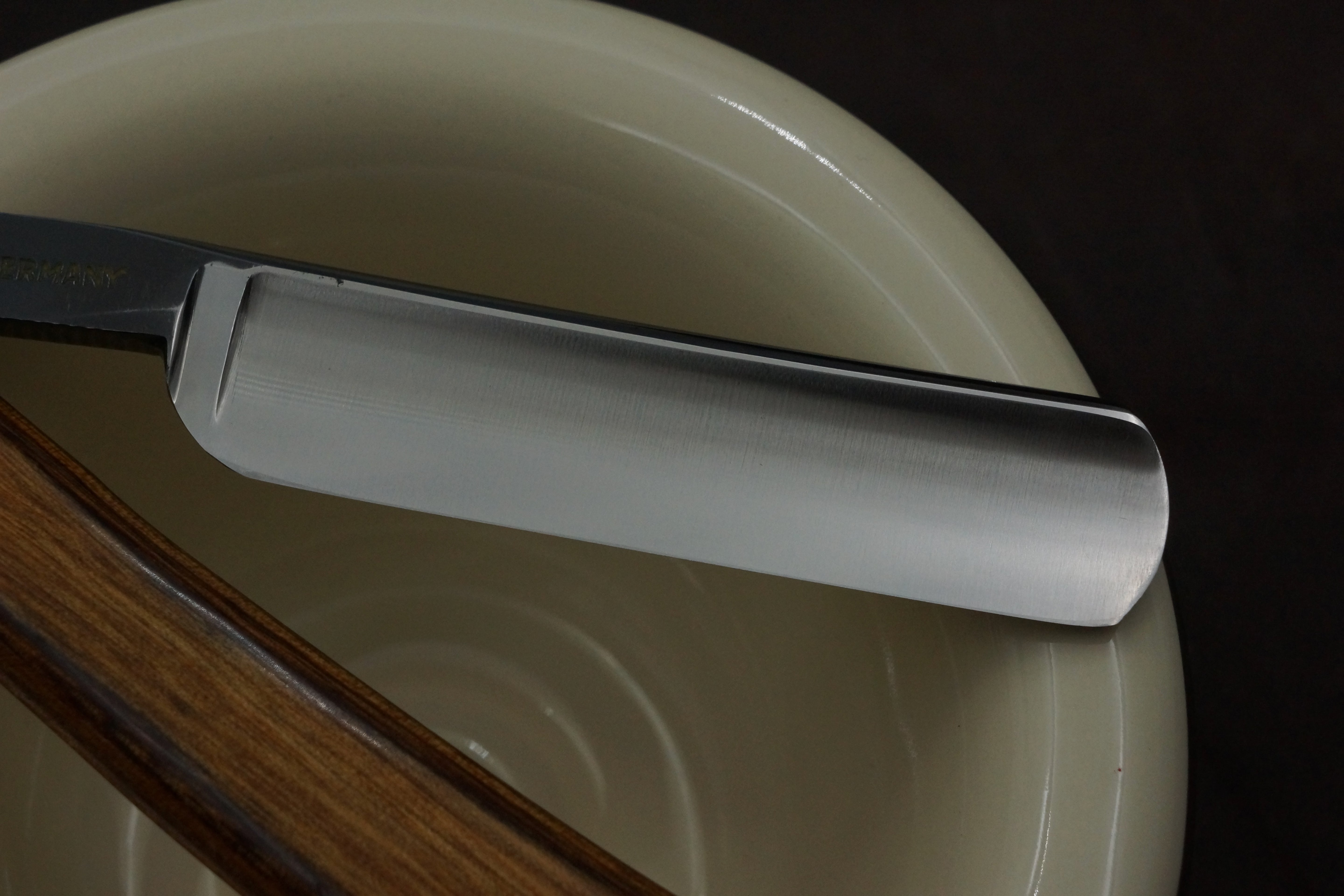 Dovo "Black Star" - Preowned Fancy 11/16 Full Hollow Blade - Solingen Straight Razor - Shave Ready