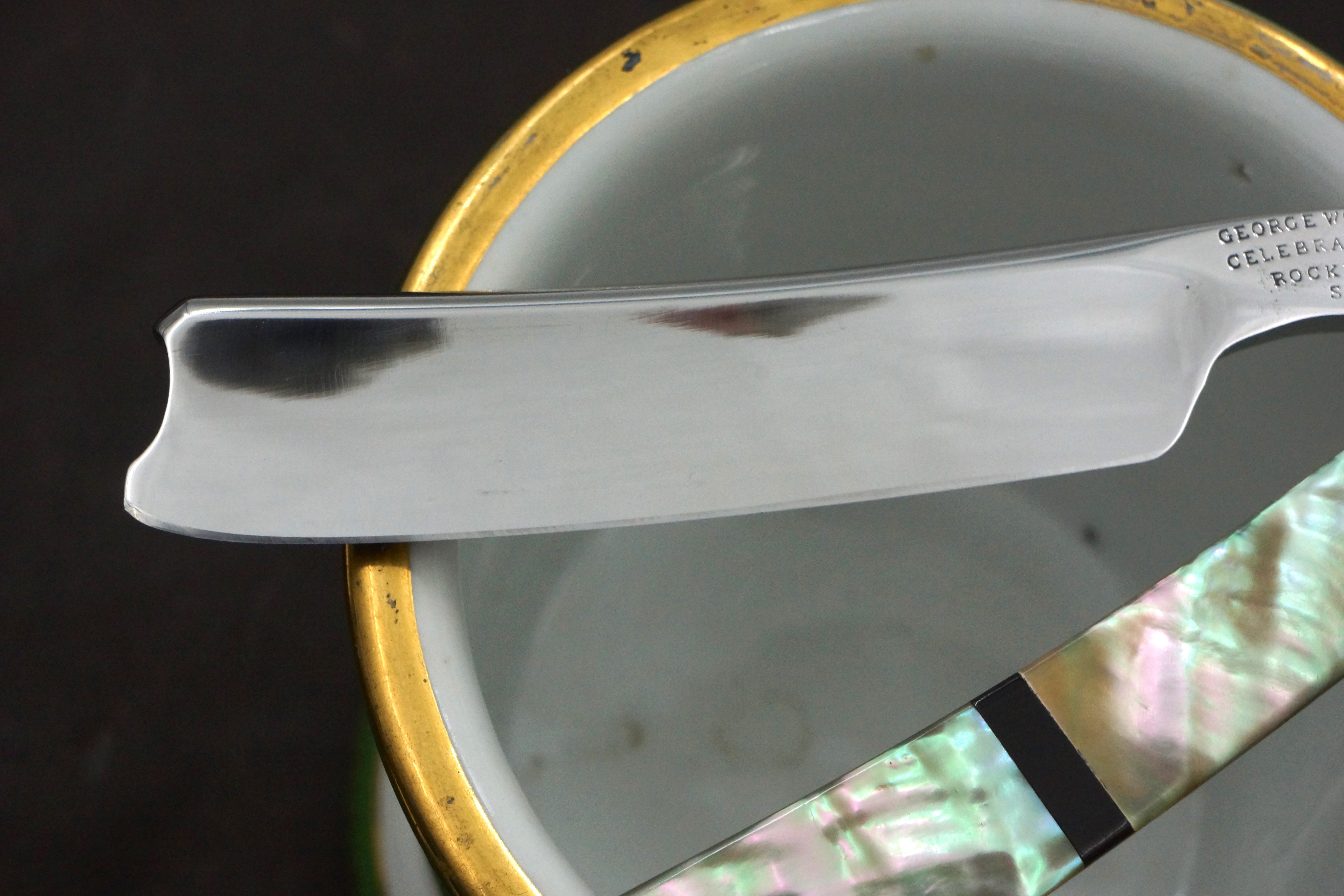 George Wostenholm & Sons - 11/16 Blade with Mother of Pearl Scales - Fully Restored Sheffield Straight Razor - Shave Ready