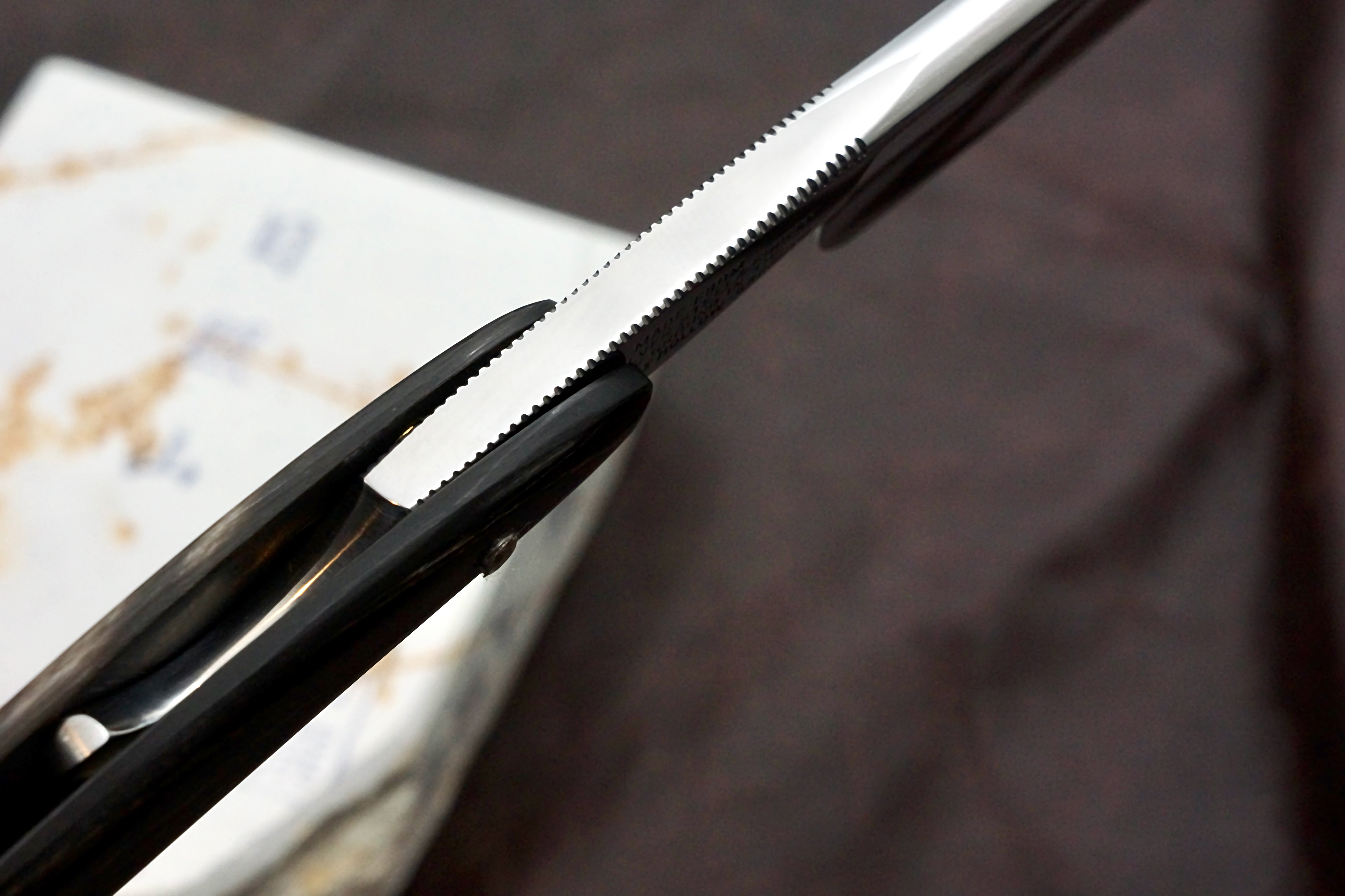 Schulze No. 14 15/16 Full Hollow - Solingen Straight Razor with Horn Scales - Shave Ready