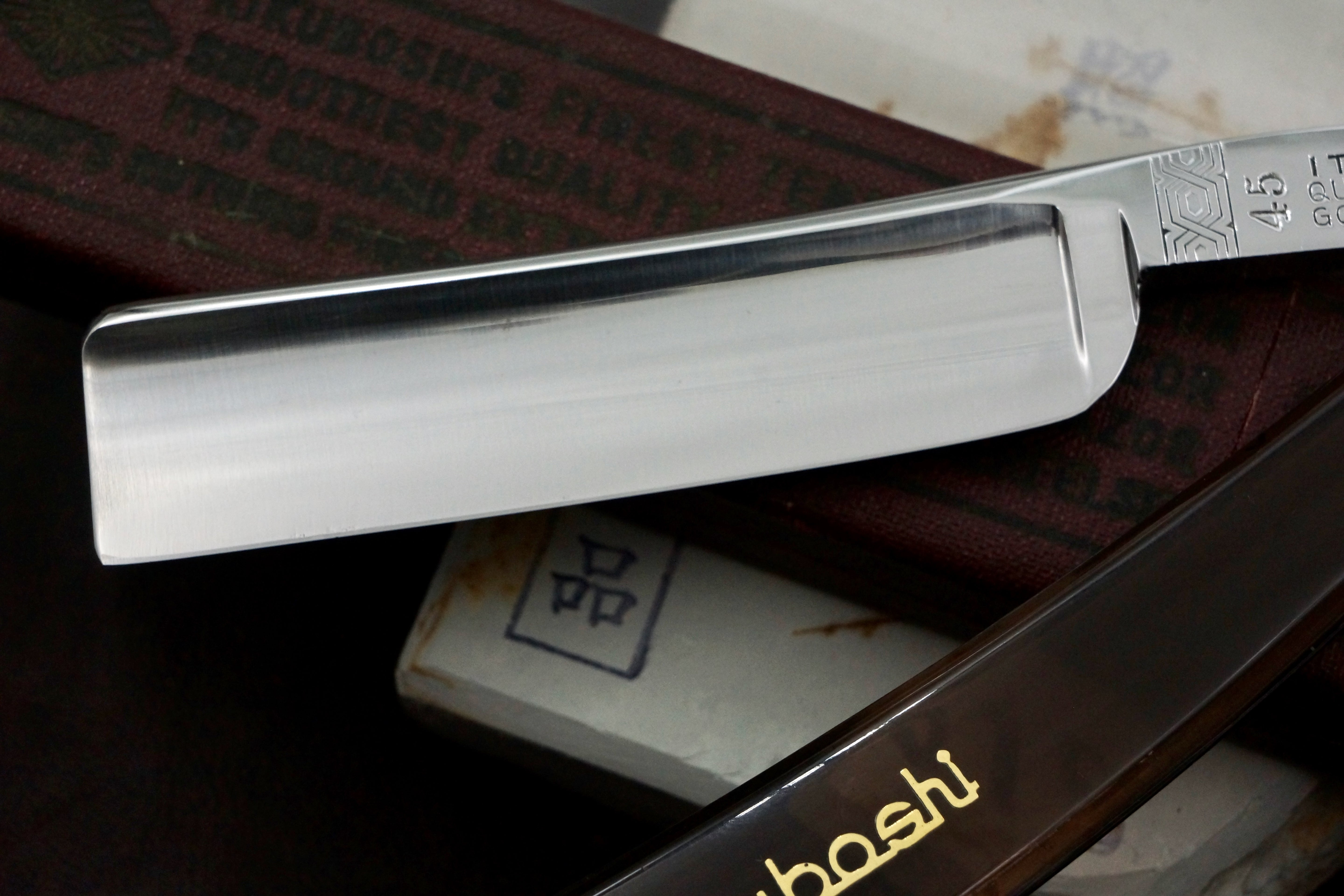 Kikuboshi No. 45 6/8 Full Hollow Blade - Gorgeous Near Mint Vintage Japanese Straight Razor - Shave Ready
