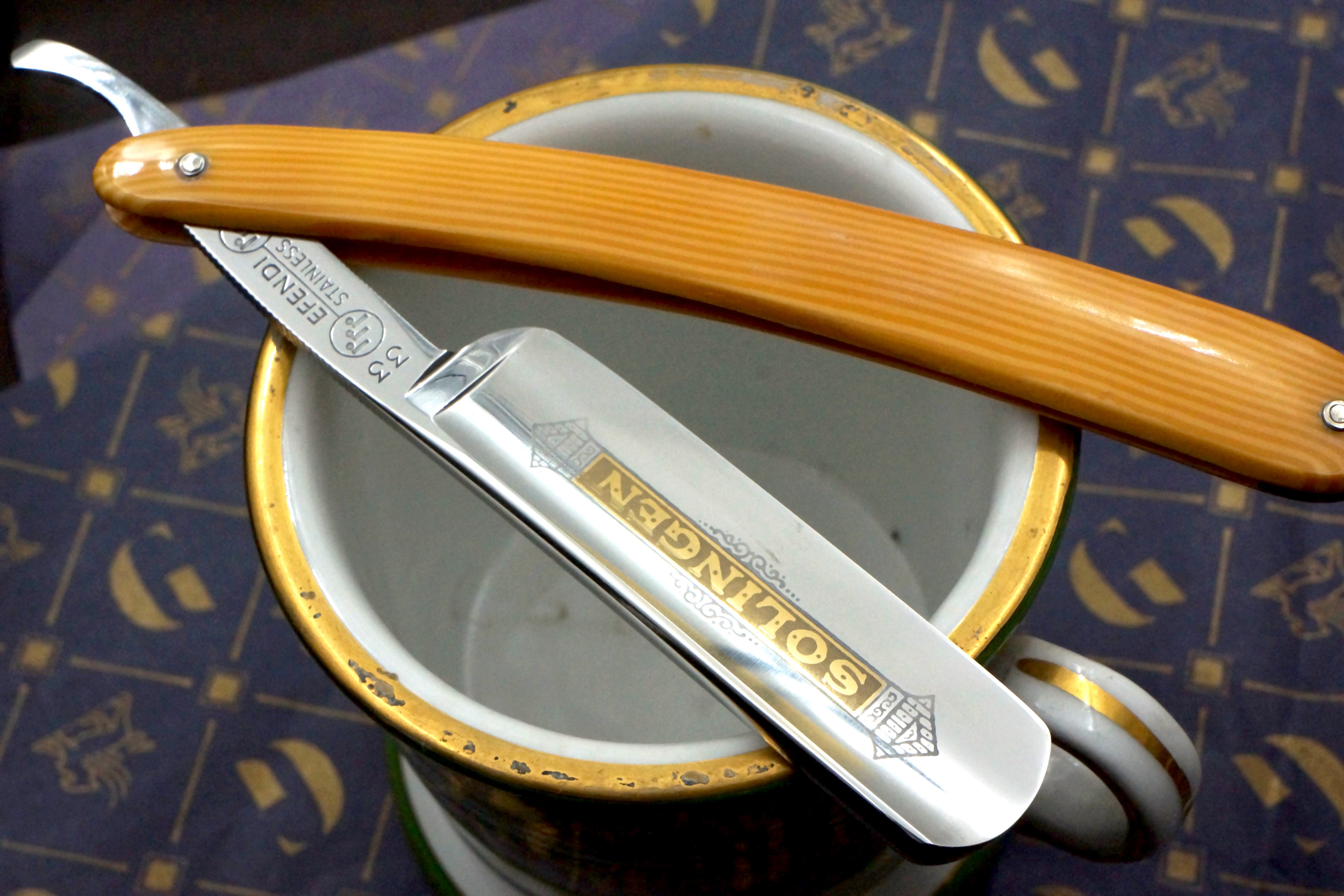 Efendi No.33 - 13/16 Excellent Stainless Steel Full Hollow - Solingen Straight Razor - Shave Ready
