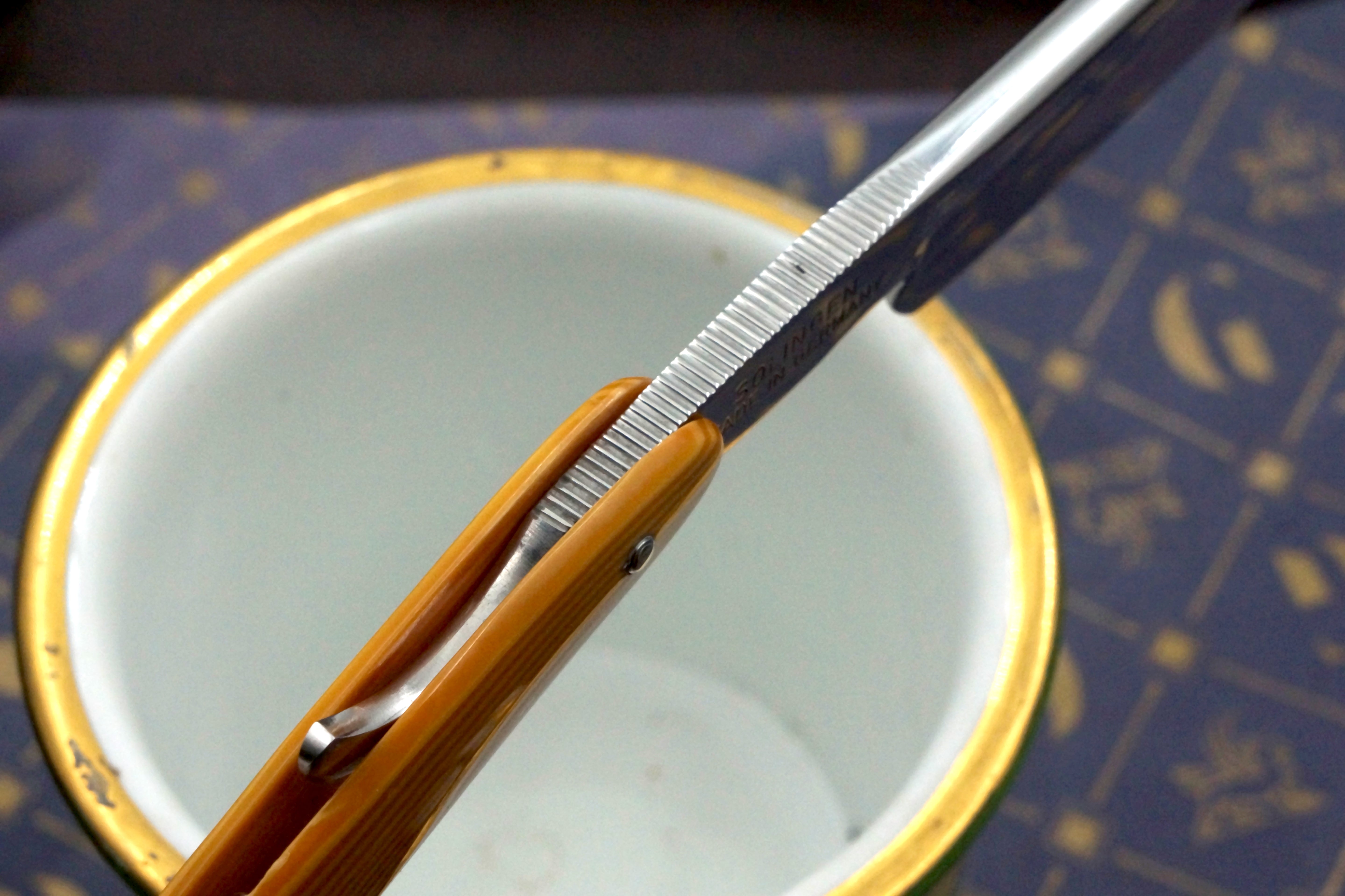 Efendi No.33 - 13/16 Excellent Stainless Steel Full Hollow - Solingen Straight Razor - Shave Ready