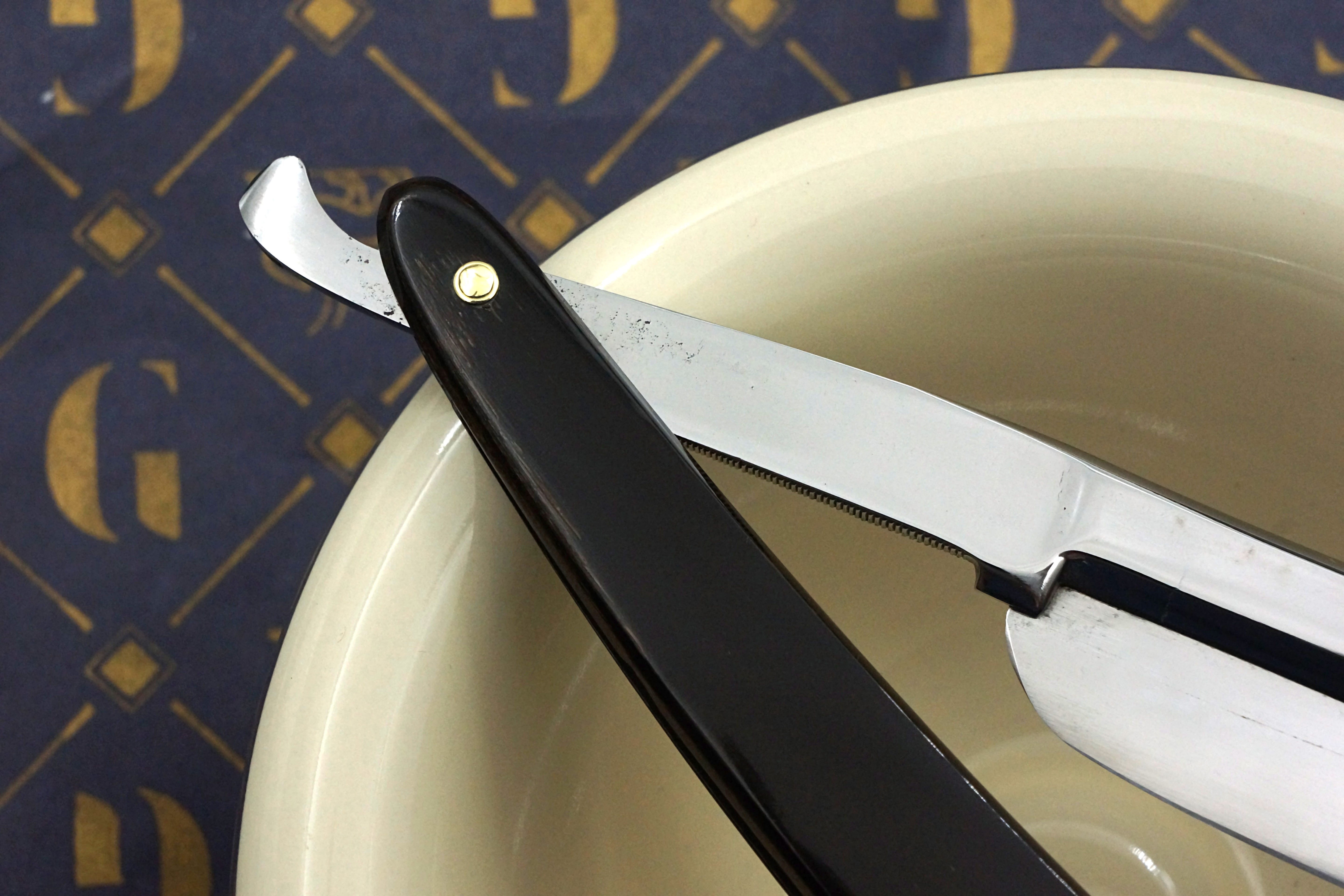 George Wostenholm & Son 7/8 Doubly Carbonized "Diamond Edge" - Rare Fancy Vintage Sheffield Straight Razor - Shave Ready
