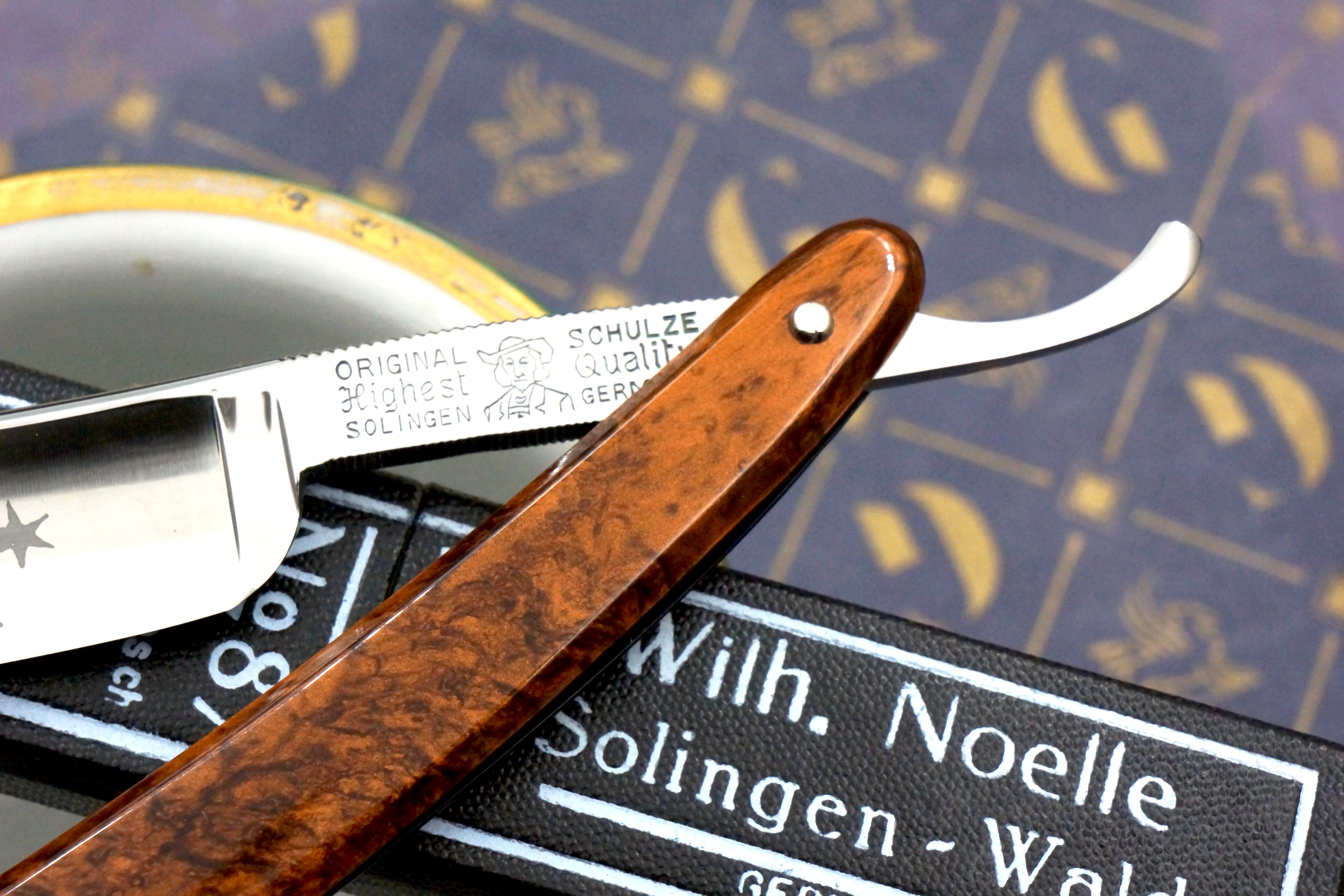 Schulze No.3000 - 11/16 Full Hollow Blade - Mint Fancy Vintage Solingen Straight Razor - Shave Ready