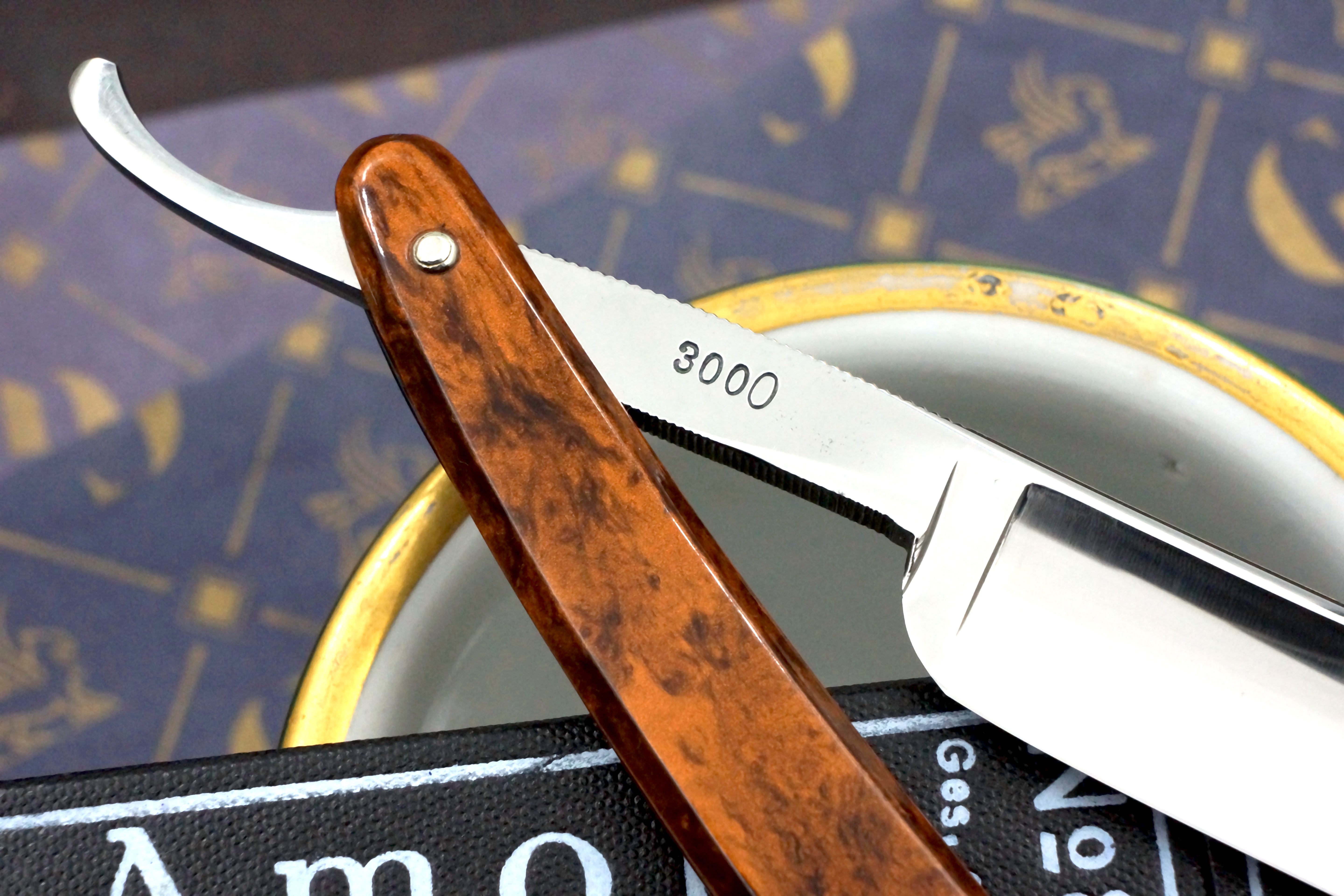 Schulze No.3000 - 11/16 Full Hollow Blade - Mint Fancy Vintage Solingen Straight Razor - Shave Ready