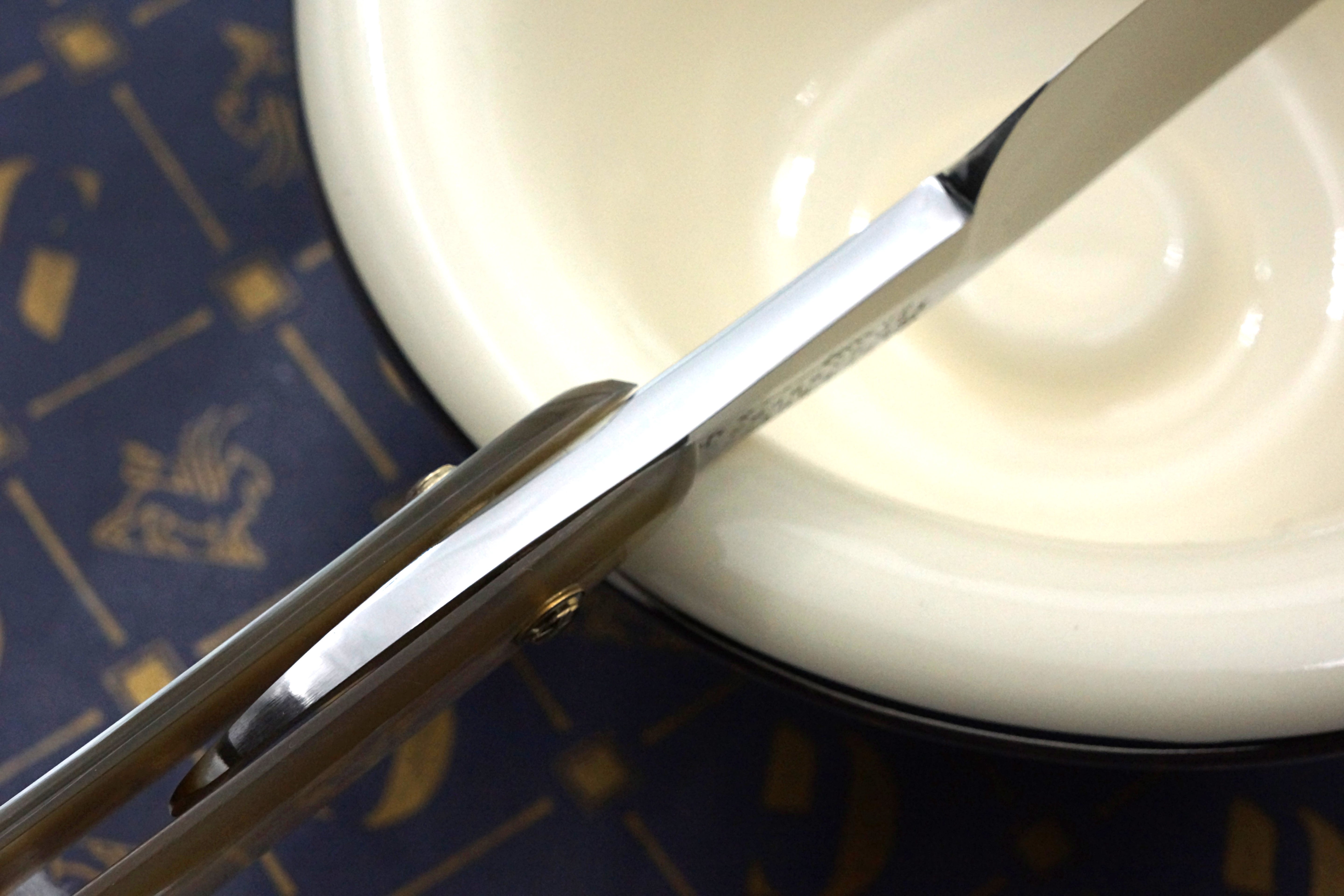 Wade & Butcher "For Barbers Use" - 1" Blade with New Horn Scales - Restored Sheffield Straight Razor - Shave Ready