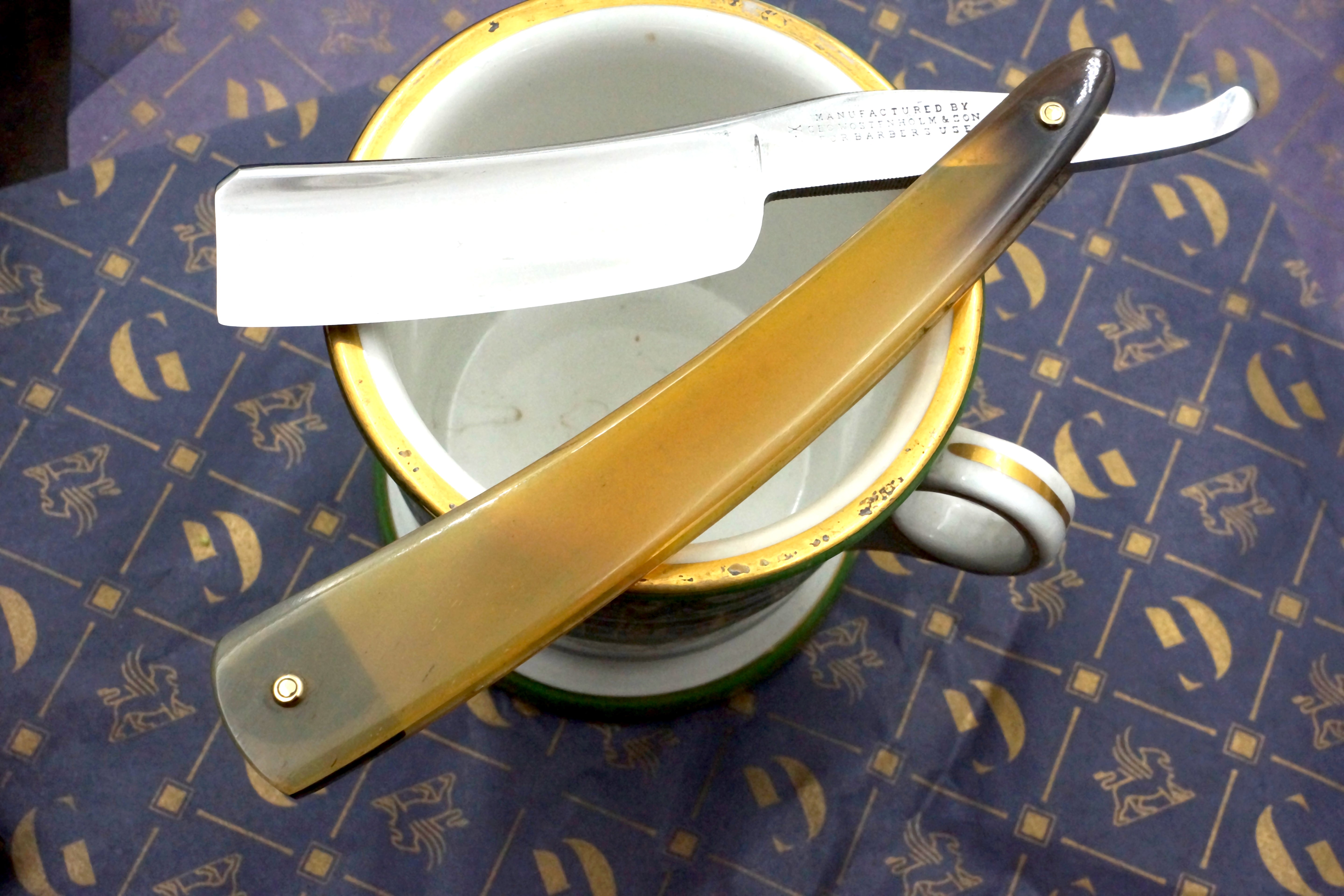 George Wostenholm & Son For Barbers Use 15/16 Blade with New Horn Scales - Fully Restored Sheffield Straight Razor - Shave Ready