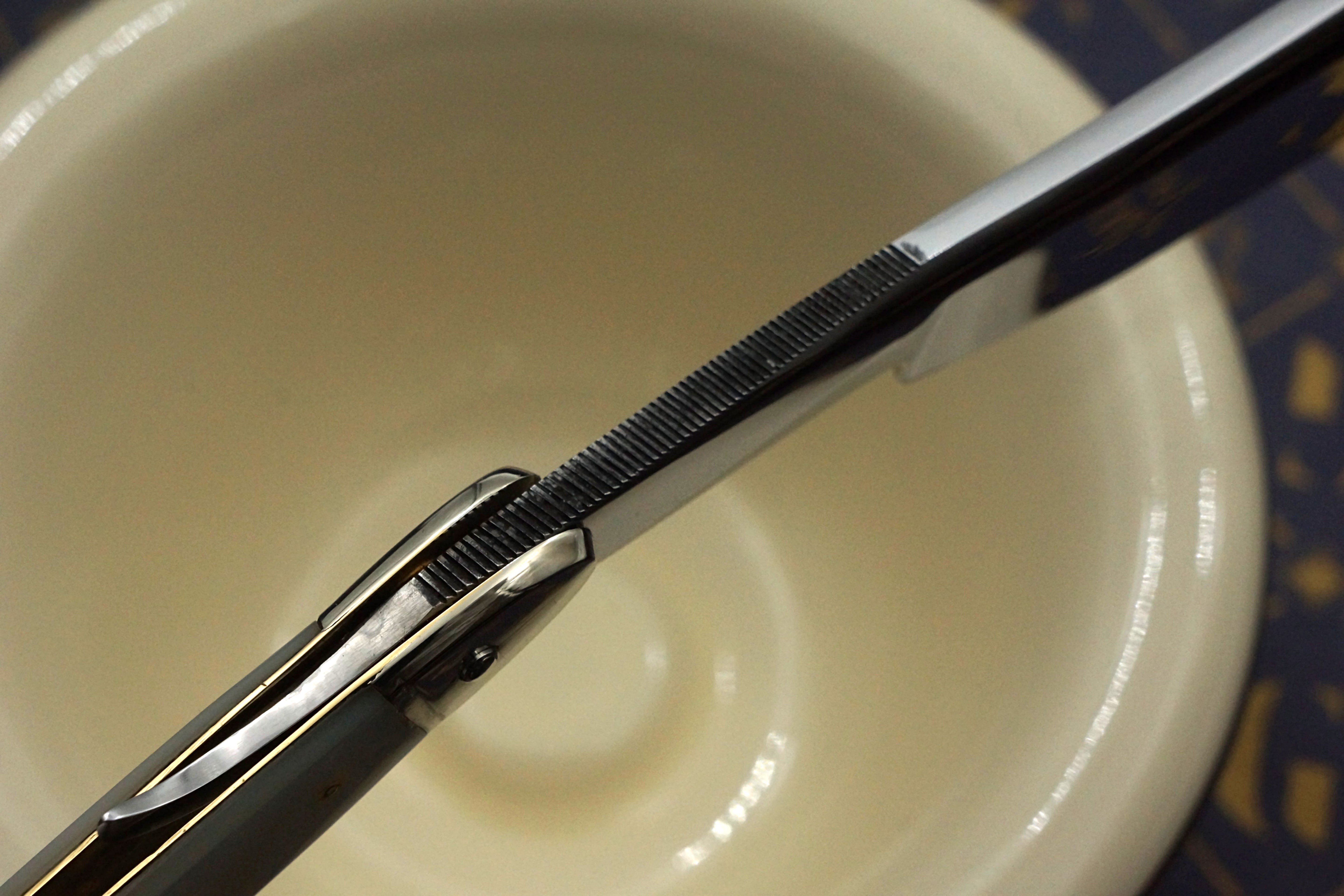 Edward Saville "Eclipse" 6/8 - Fancy Grind Fully Restored Mother of Pearl Scaled Sheffield Straight Razor - Shave Ready