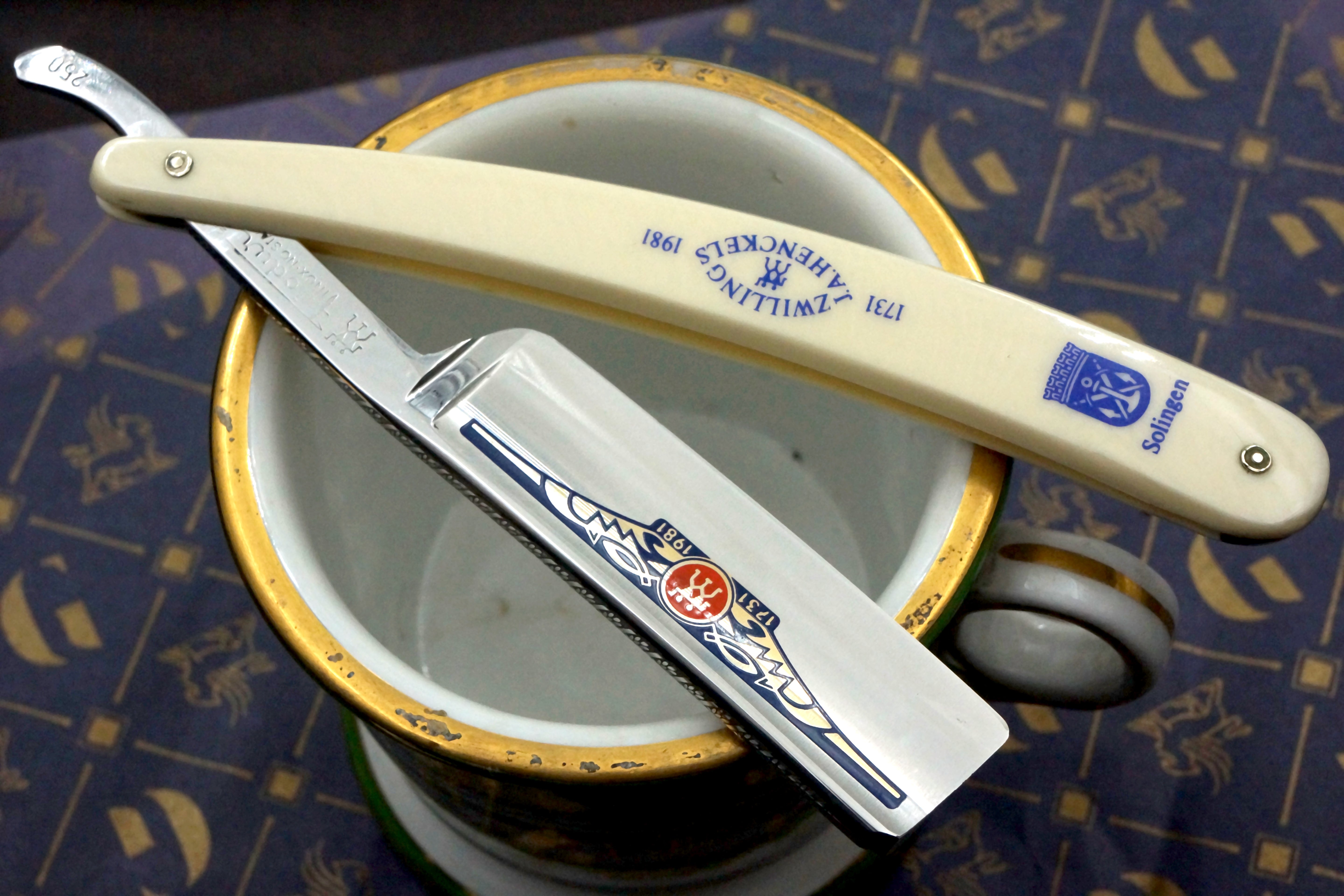 Henckels Friodur Anniversary No. 250 - 13/16 Near Mint Stainless Steel Full Hollow - Solingen Straight Razor - Shave Ready