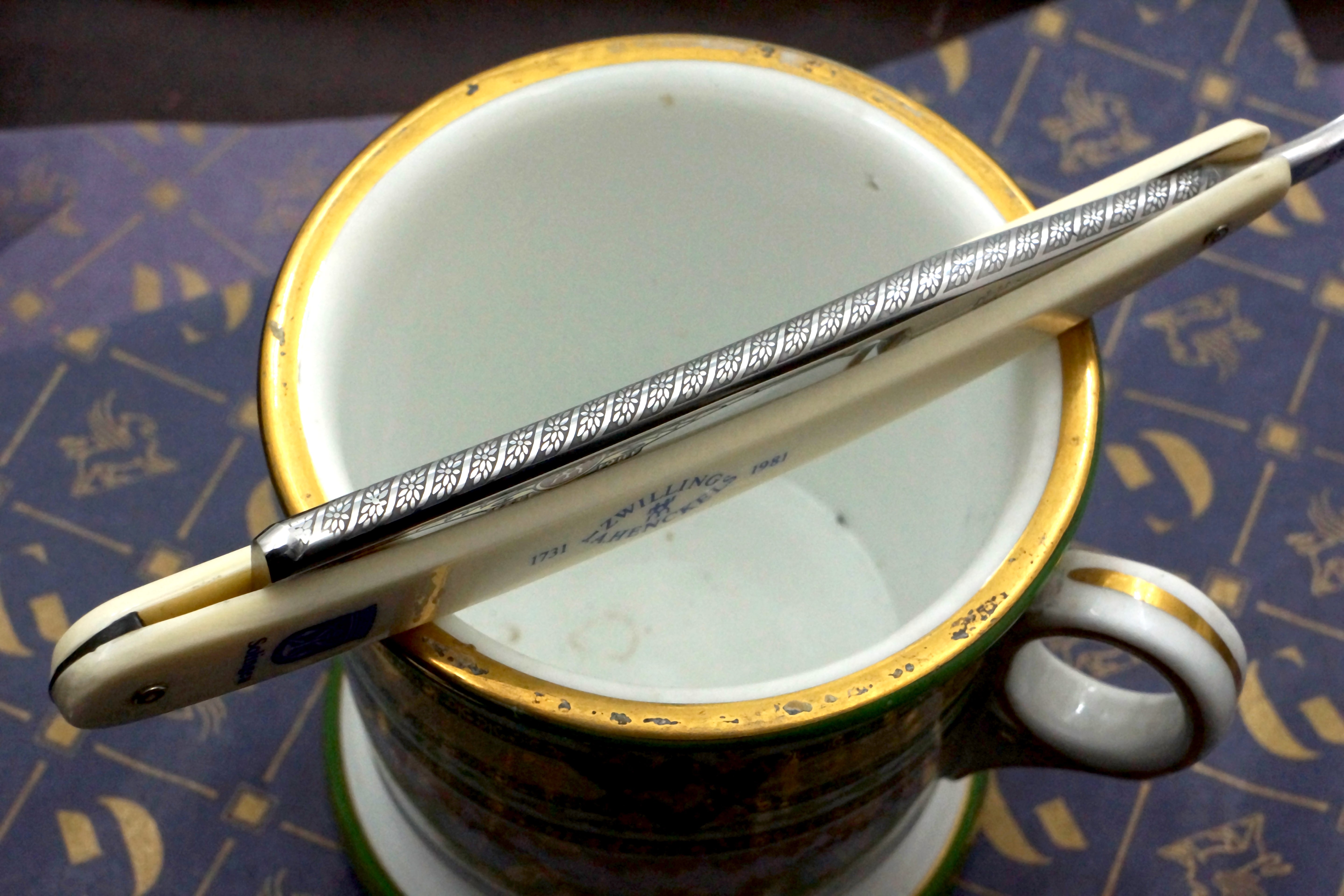 Henckels Friodur Anniversary No. 250 - 13/16 Near Mint Stainless Steel Full Hollow - Solingen Straight Razor - Shave Ready