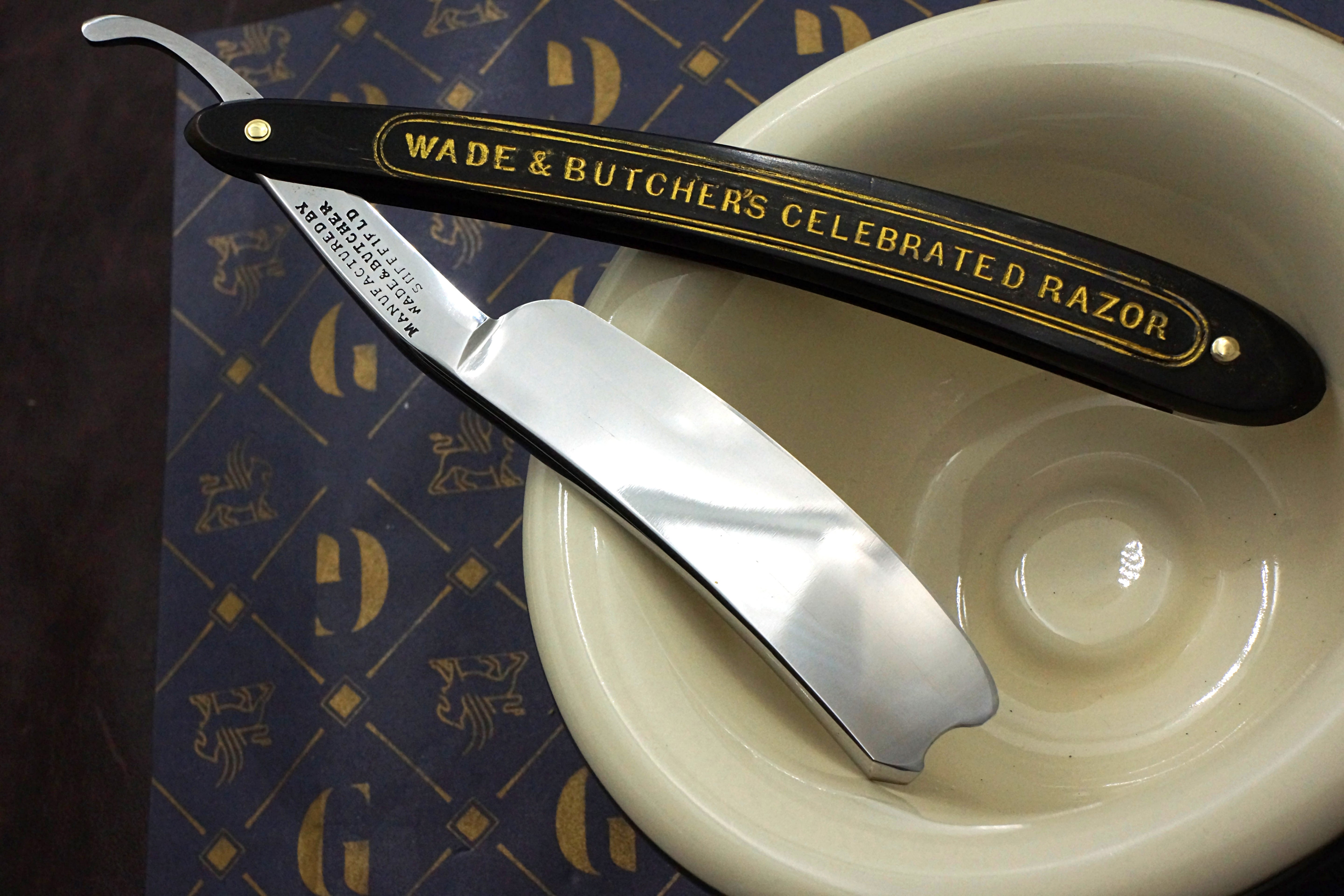 Wade & Butcher 13/16 Near Wedge Blade with Original Pressed Horn Scales Sheffield Straight Razor - Shave Ready