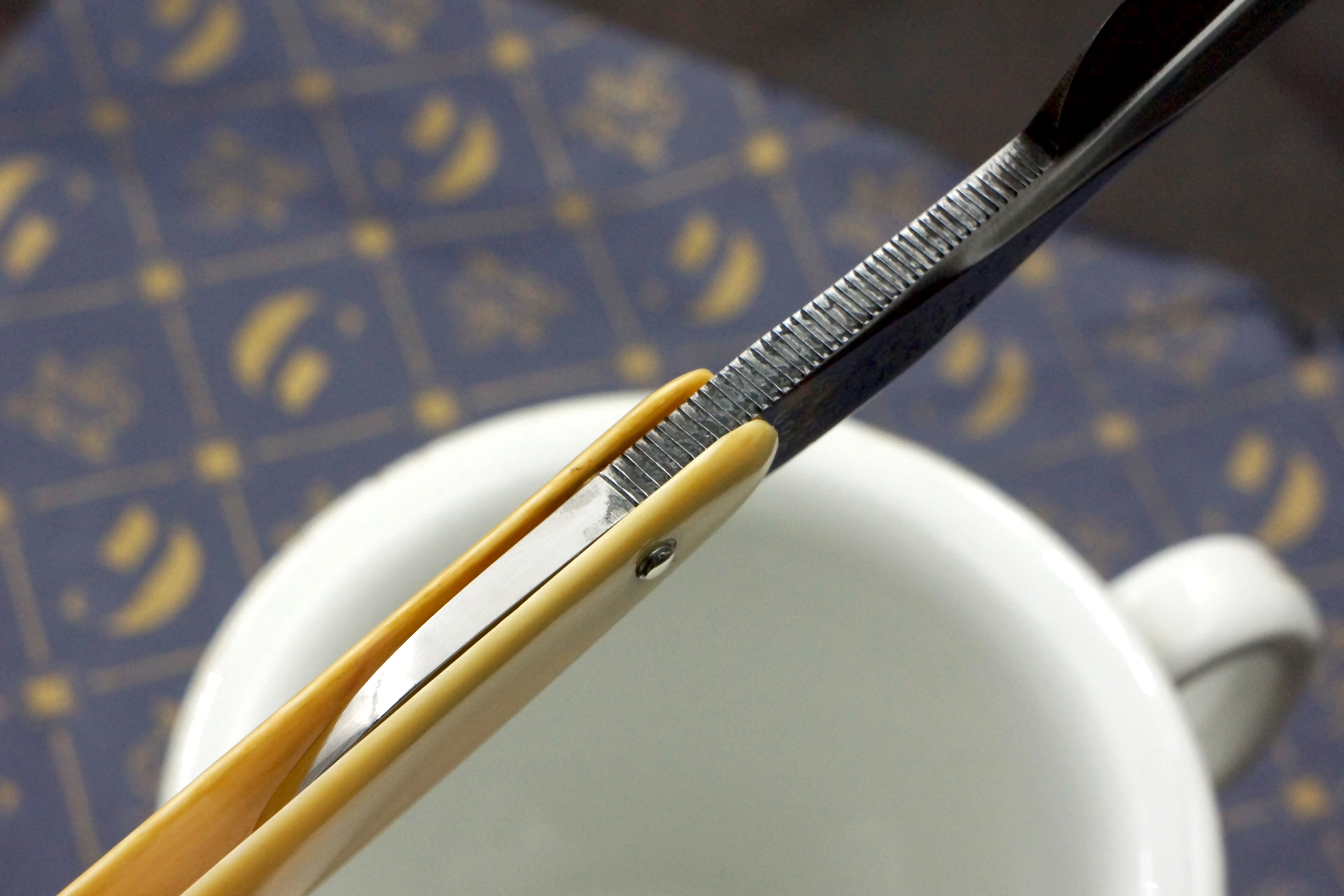 Manhattan Cutlery Co. - Restored 7/8 Sheffield Straight Razor with Ivory Scales - Shave Ready