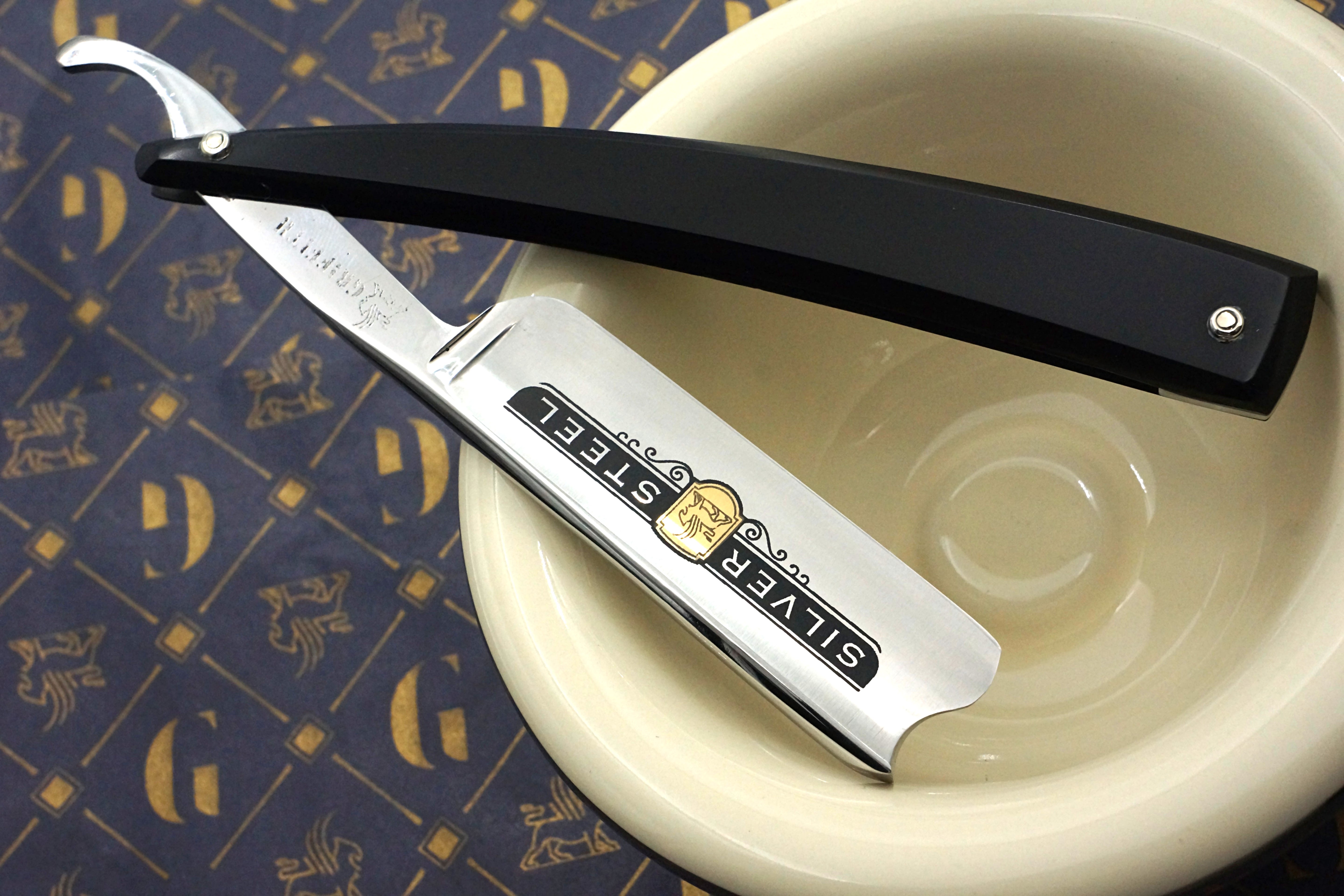 Griffith 7/8 Full Hollow Etched Blade - Composite Scales Artisan Straight Razor