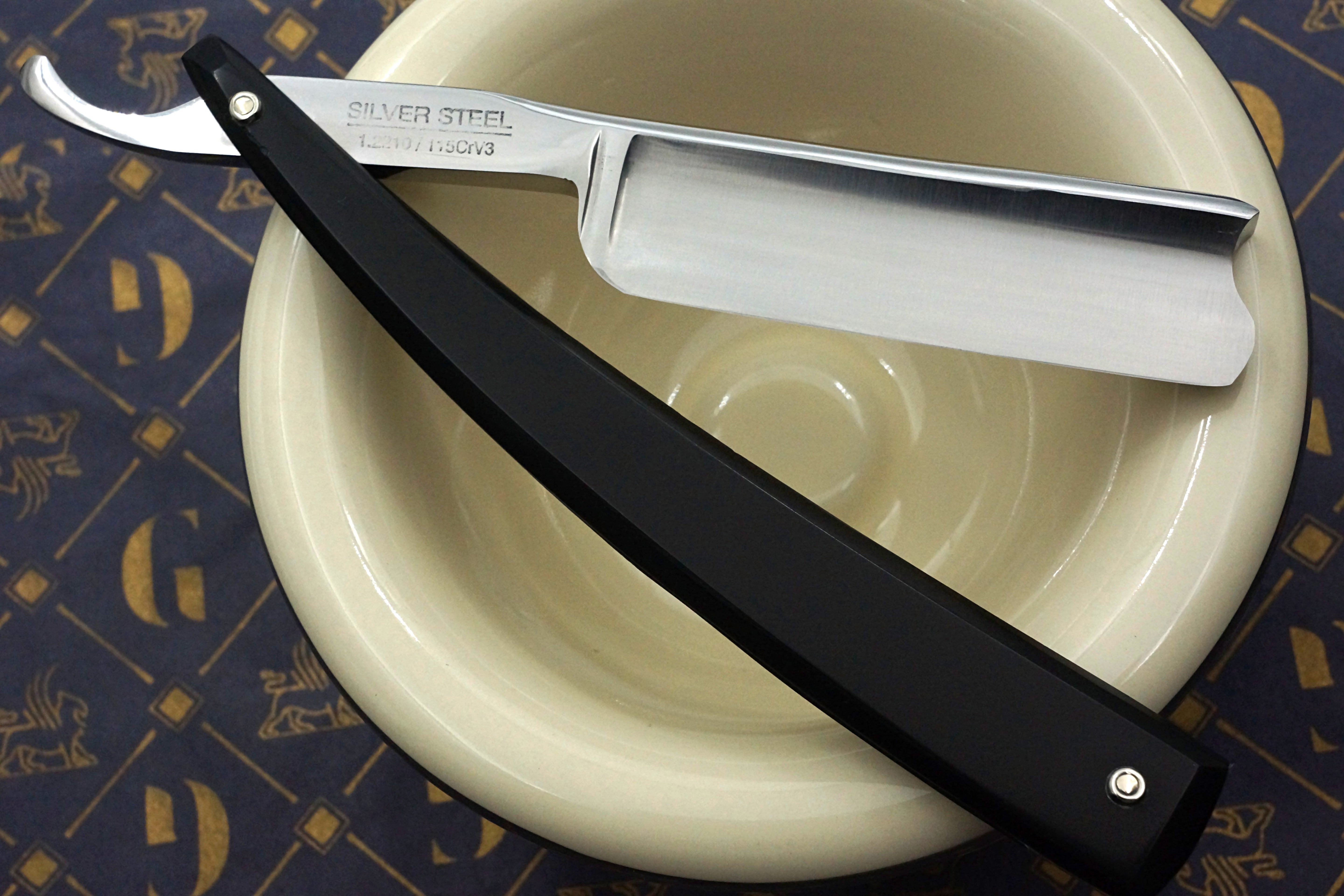 Griffith 7/8 Full Hollow Etched Blade - Composite Scales Artisan Straight Razor