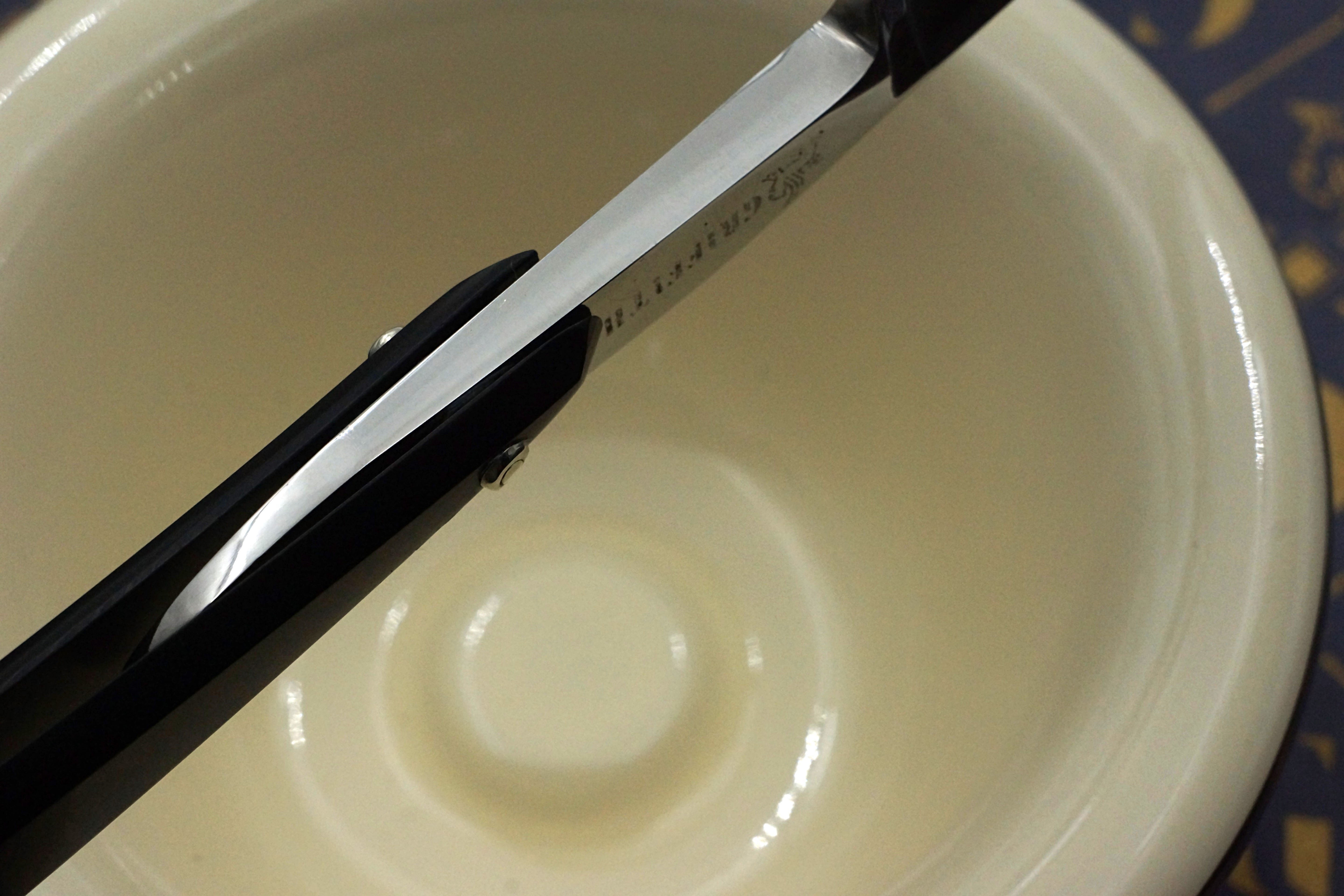 Griffith 7/8 Full Hollow Etched Blade - Composite Scales Artisan Straight Razor
