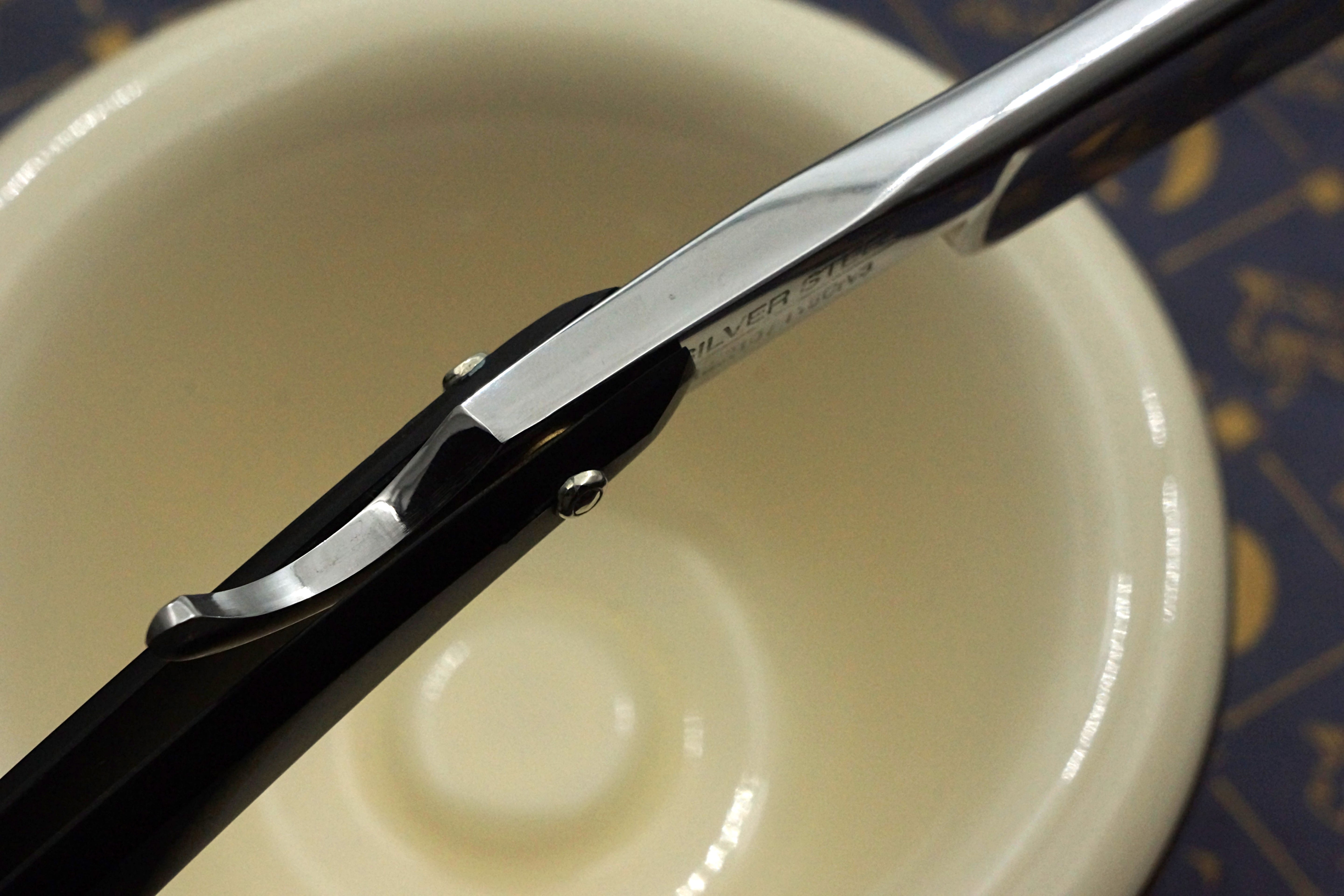 Griffith 7/8 Full Hollow Etched Blade - Composite Scales Artisan Straight Razor