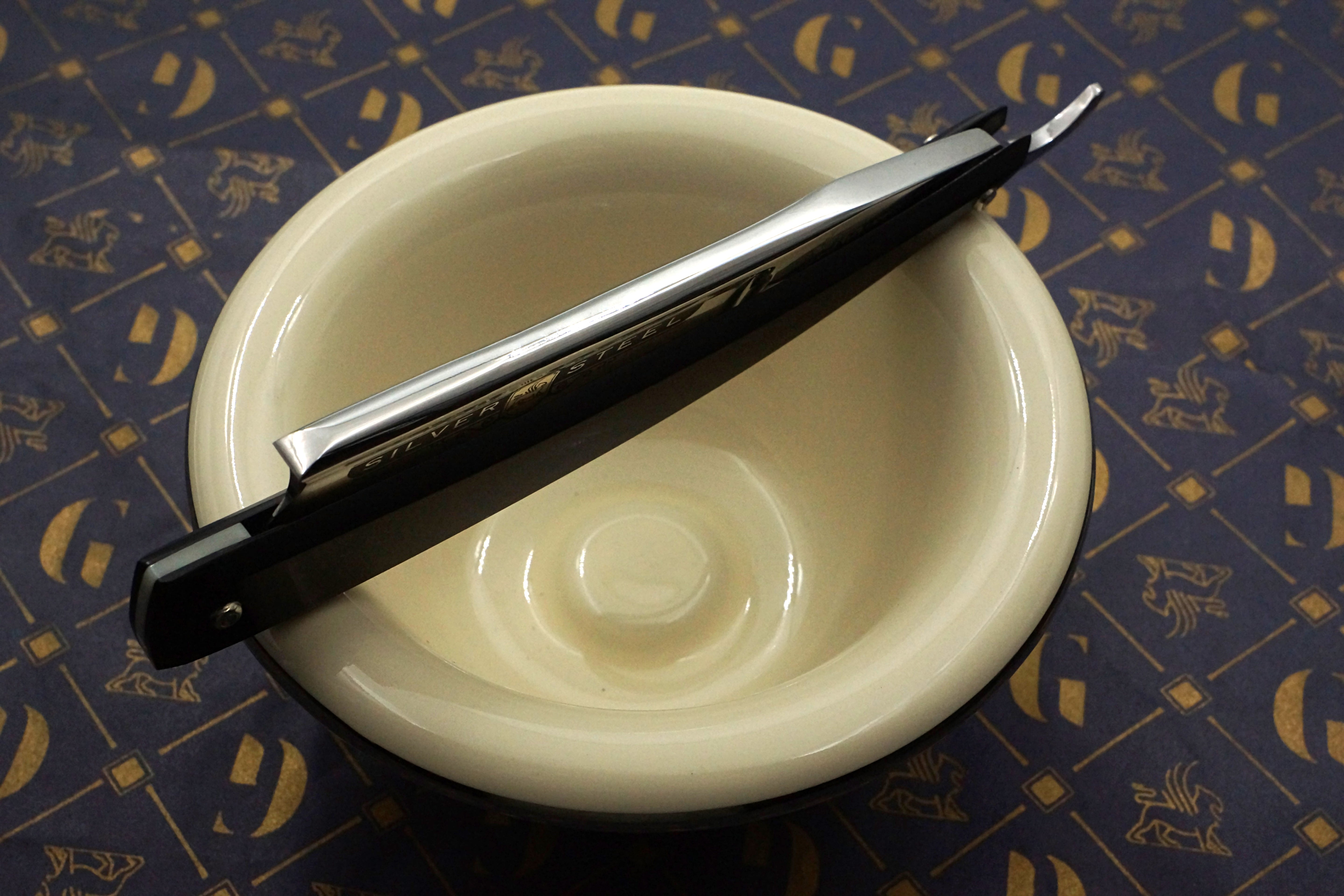 Griffith 7/8 Full Hollow Etched Blade - Composite Scales Artisan Straight Razor