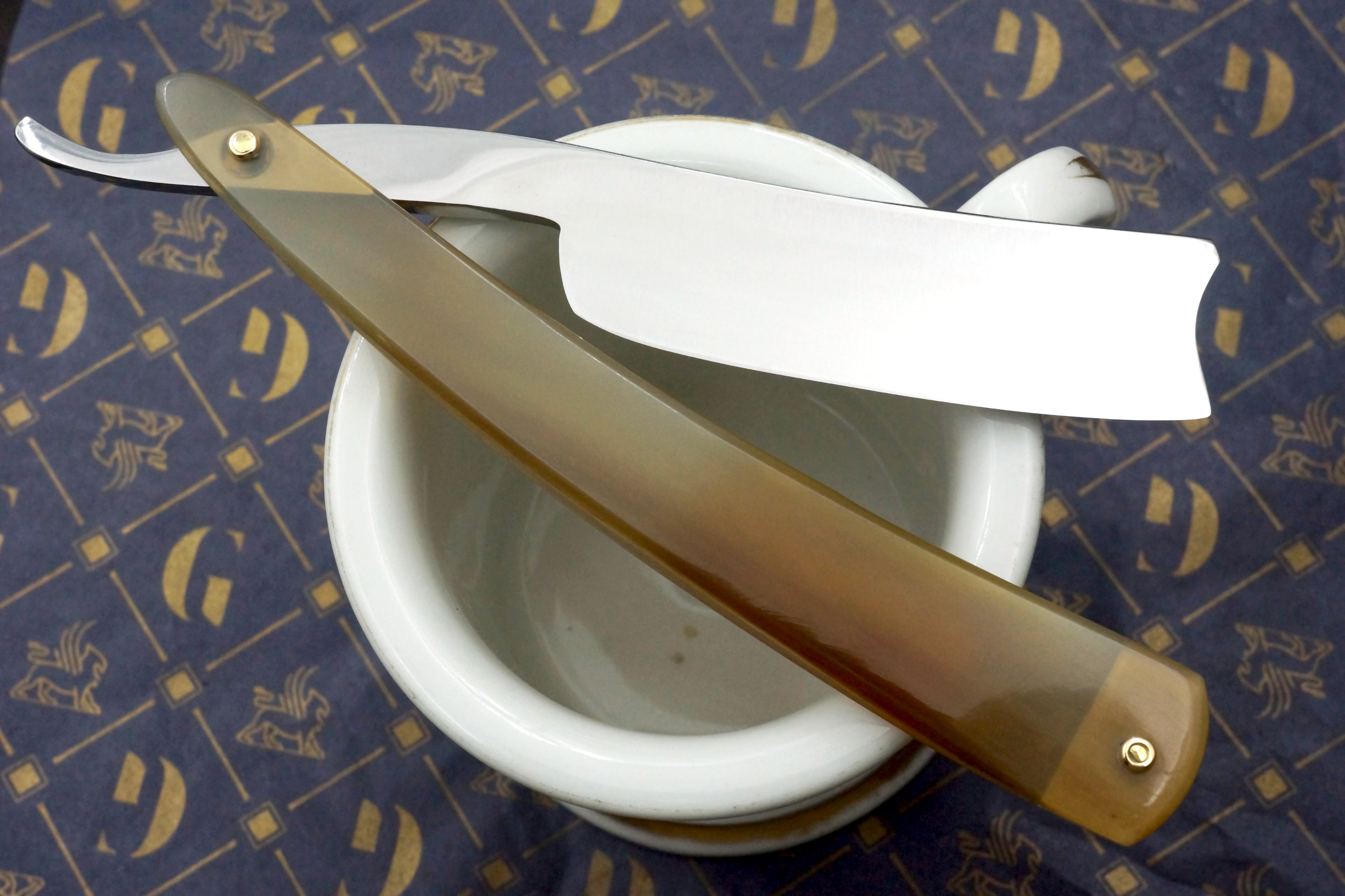 H. Botte Gand 15/16 Blade with New Horn Scales Belgian Straight Razor - Shave Ready