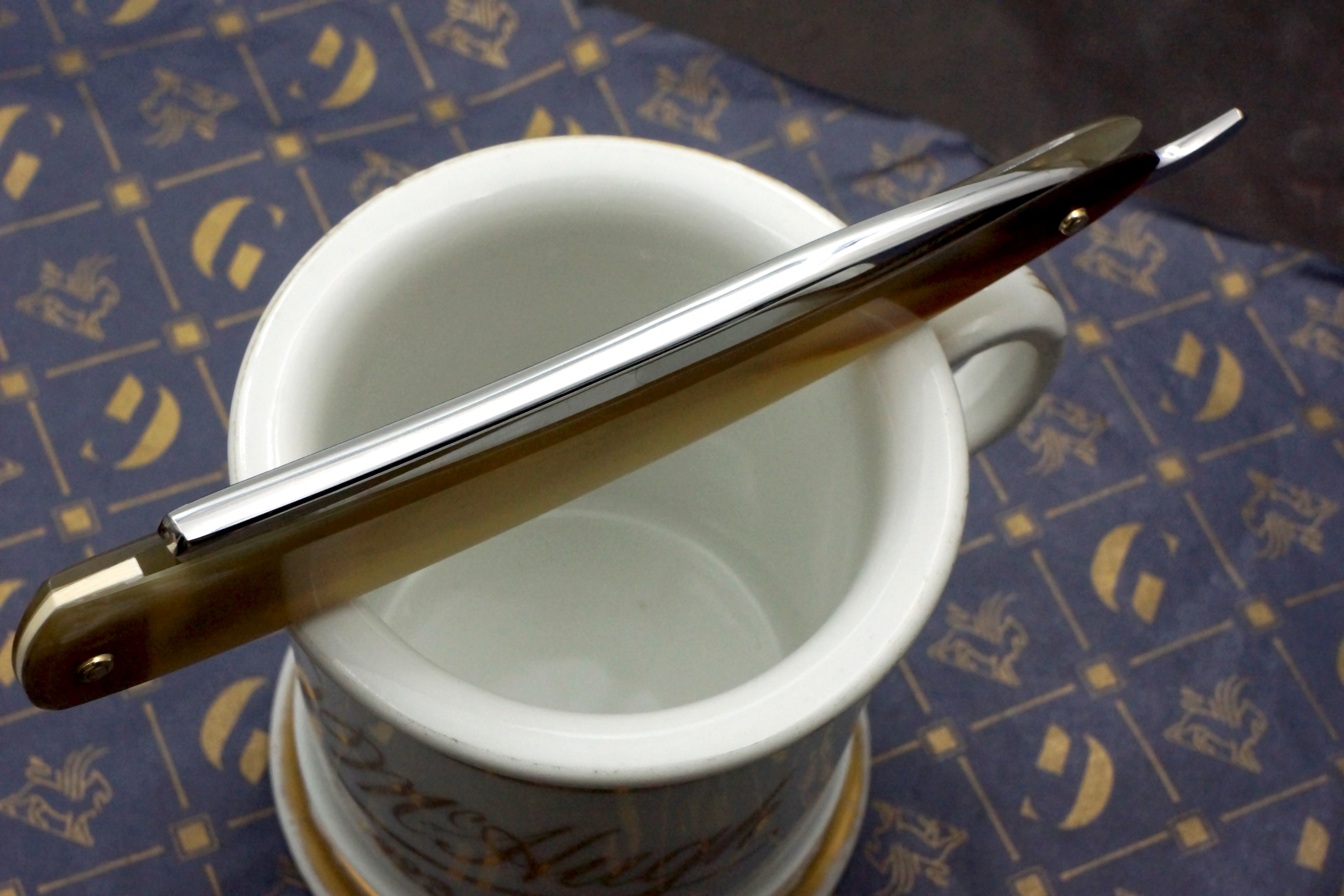 H. Botte Gand 15/16 Blade with New Horn Scales Belgian Straight Razor - Shave Ready