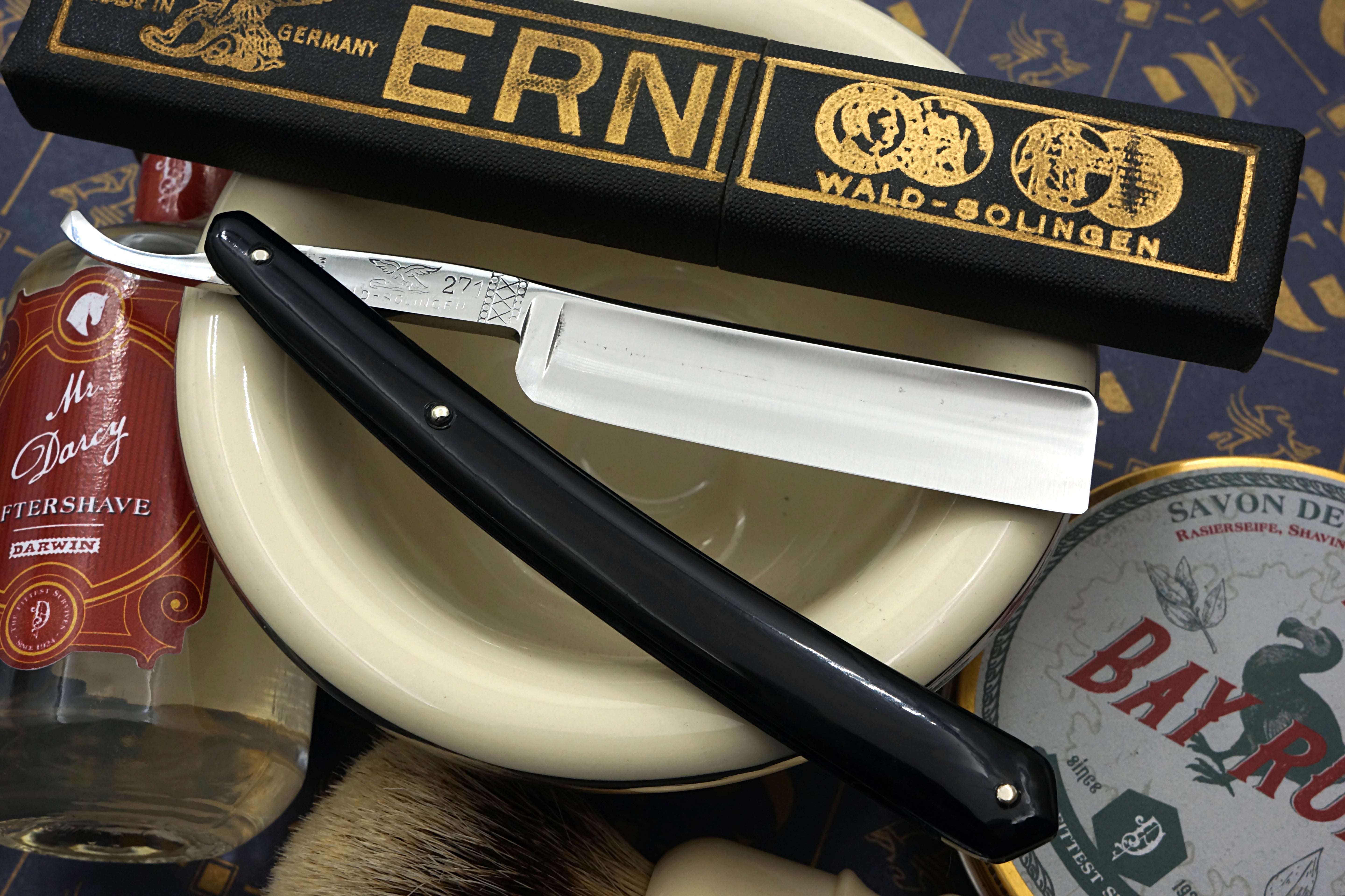 Carl Friederich Ern - NOS 11/16 Full Hollow Blade - Vintage Solingen Straight Razor - Shave Ready