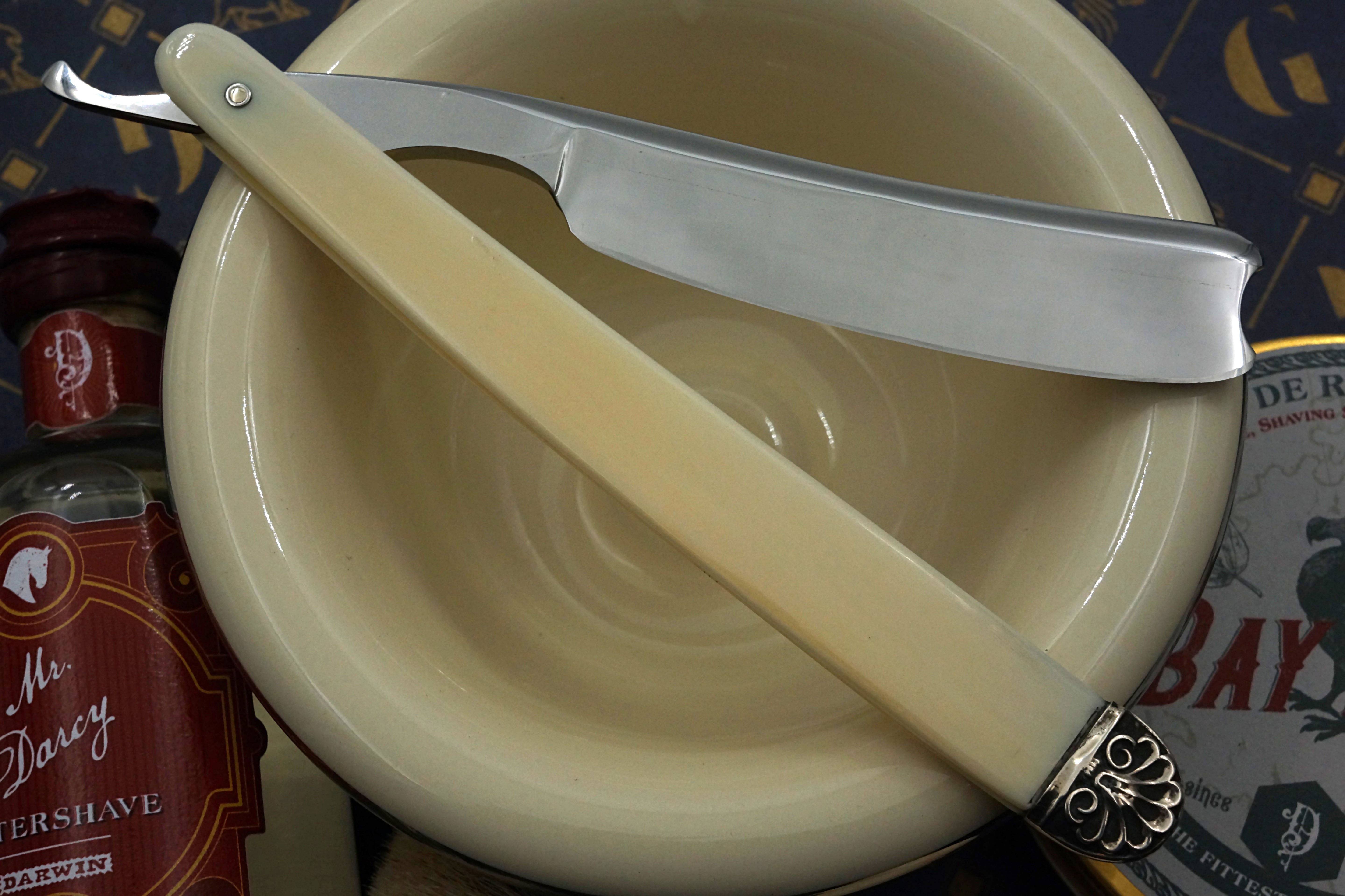 Joseph Mappin 6/8 Near Wedge - Stuning & Rare Fully Restored Ivory & Silver Sheffield Straight Razor - Shave Ready