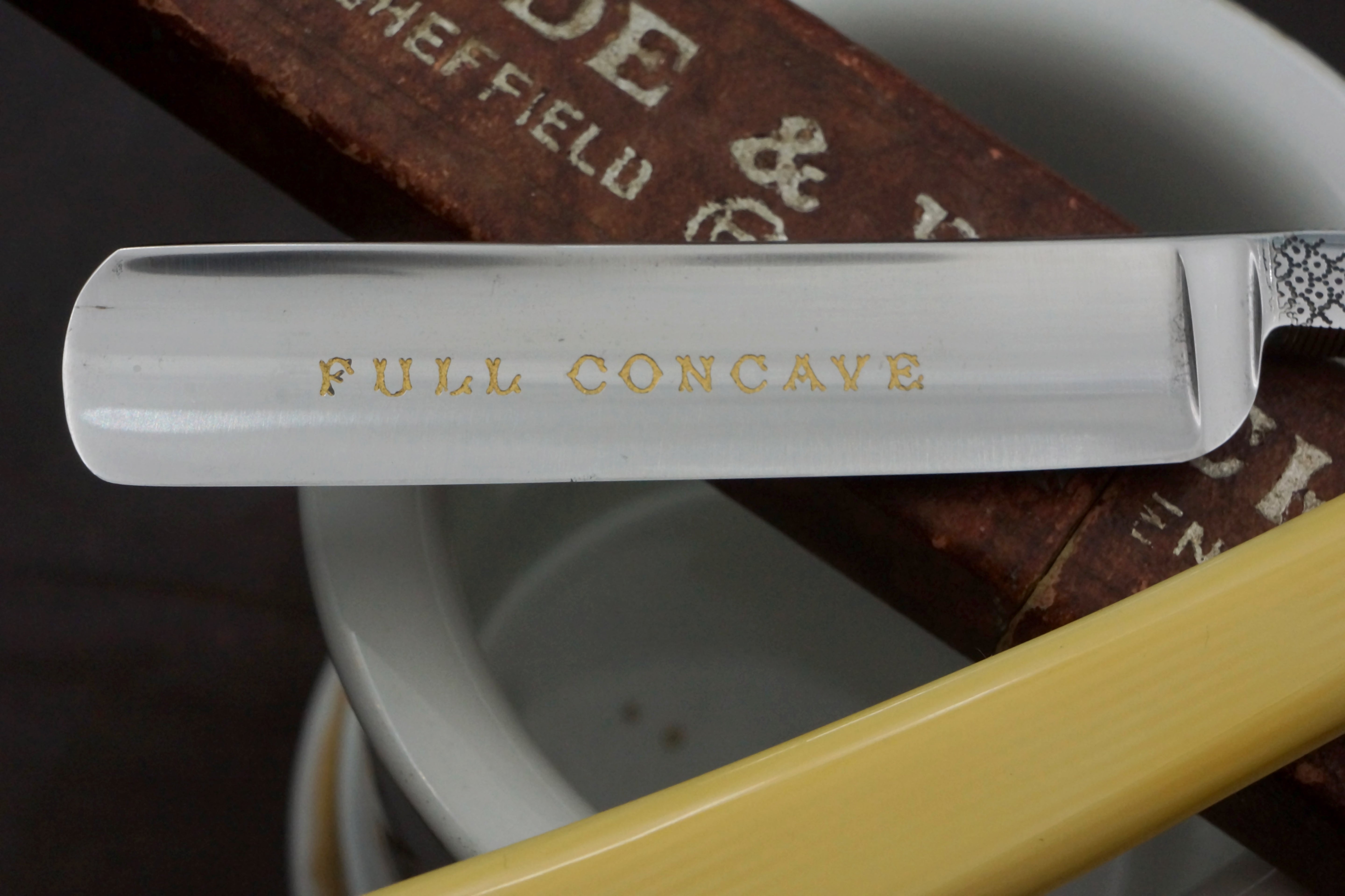 Wade & Butcher Near Mint 11/16 with Celluloid Scales Sheffield Straight Razor - Shave Ready