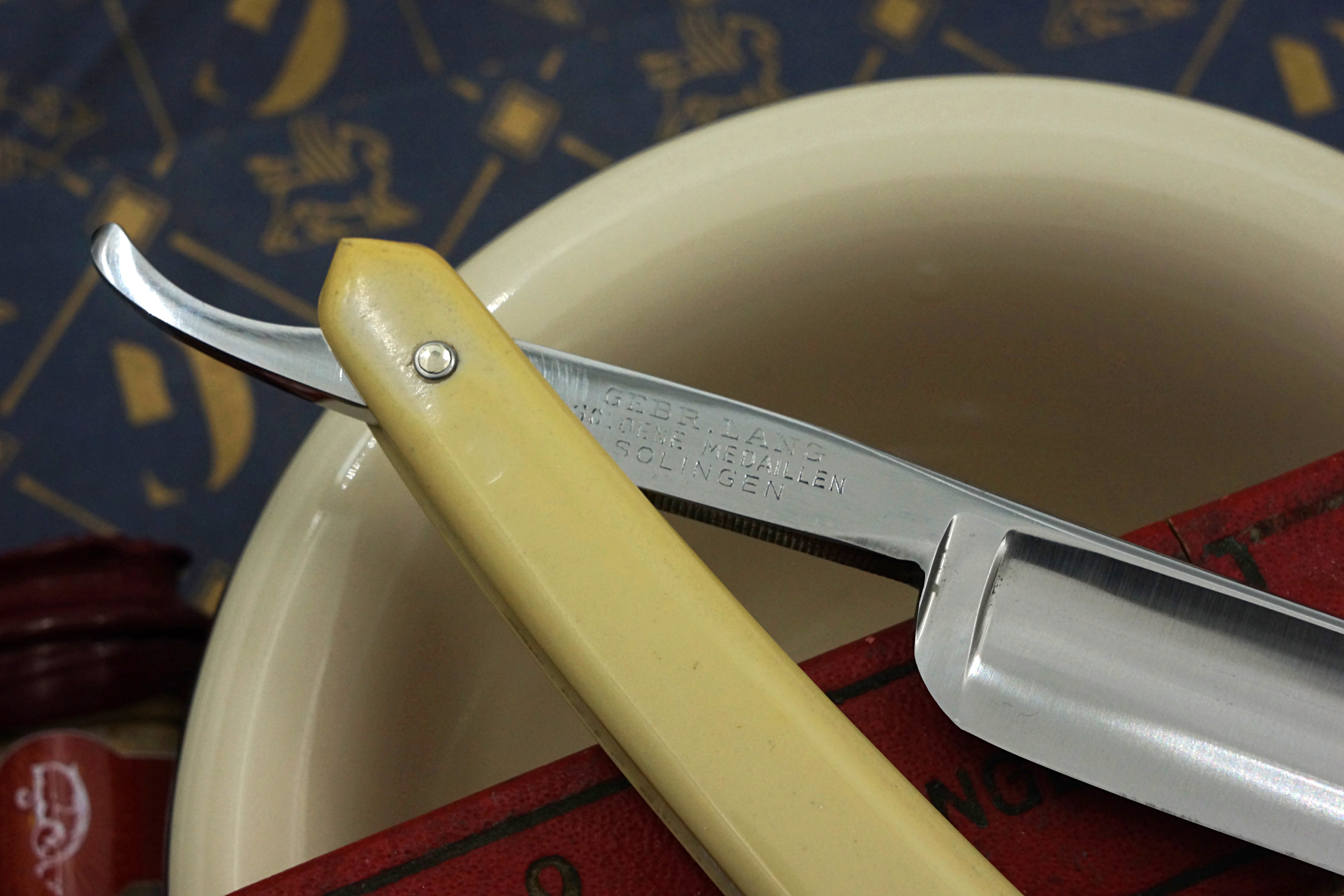 Gebr.Lang Triangel No. 9 11/16 Full Hollow Blade - Near Mint Vintage Solingen Straight Razor - Shave Ready