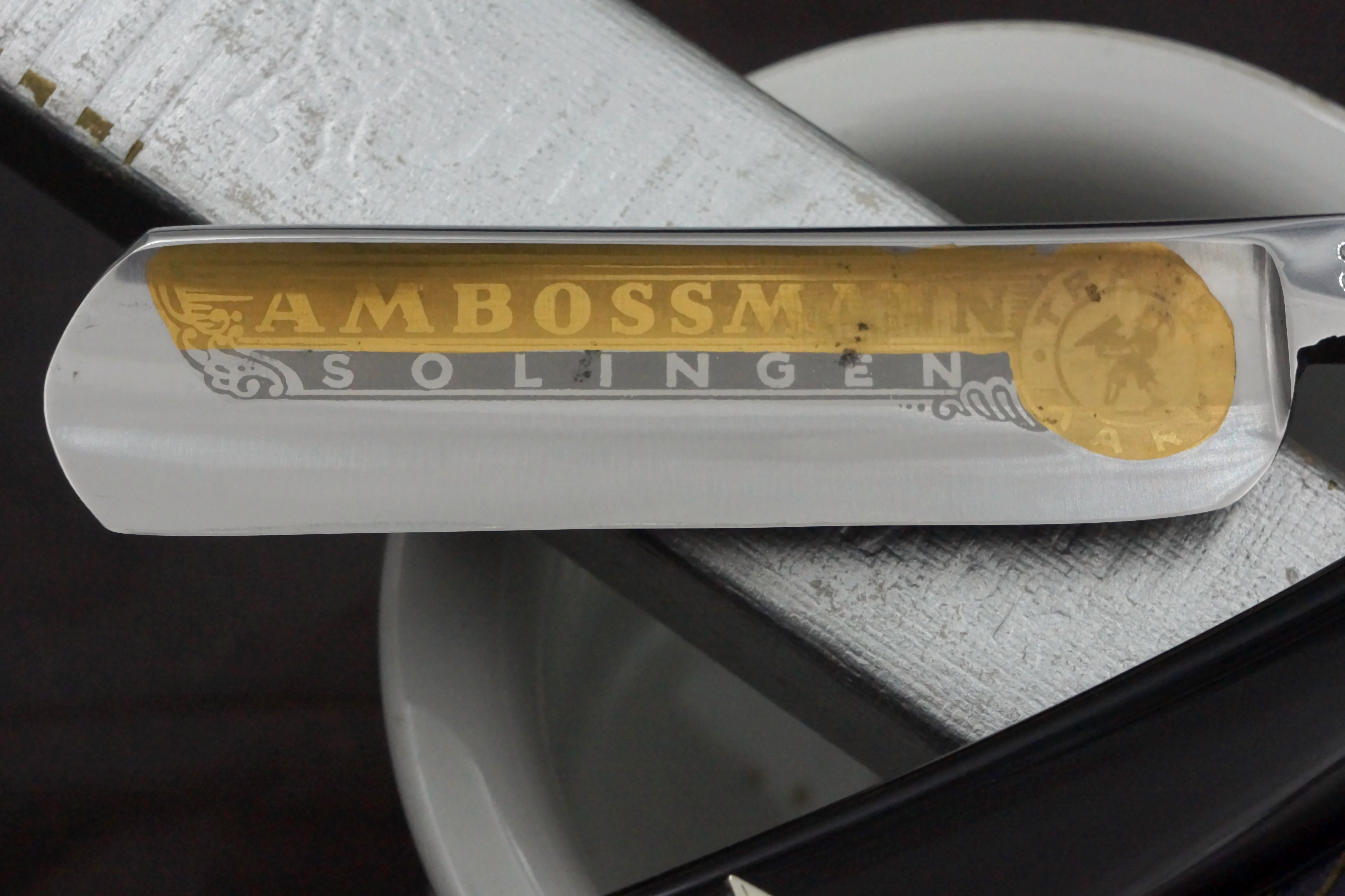 Ambossman No.60 - 13/16 Full Hollow Etched Blade - Restored Vintage Solingen Straight Razor - Shave Ready