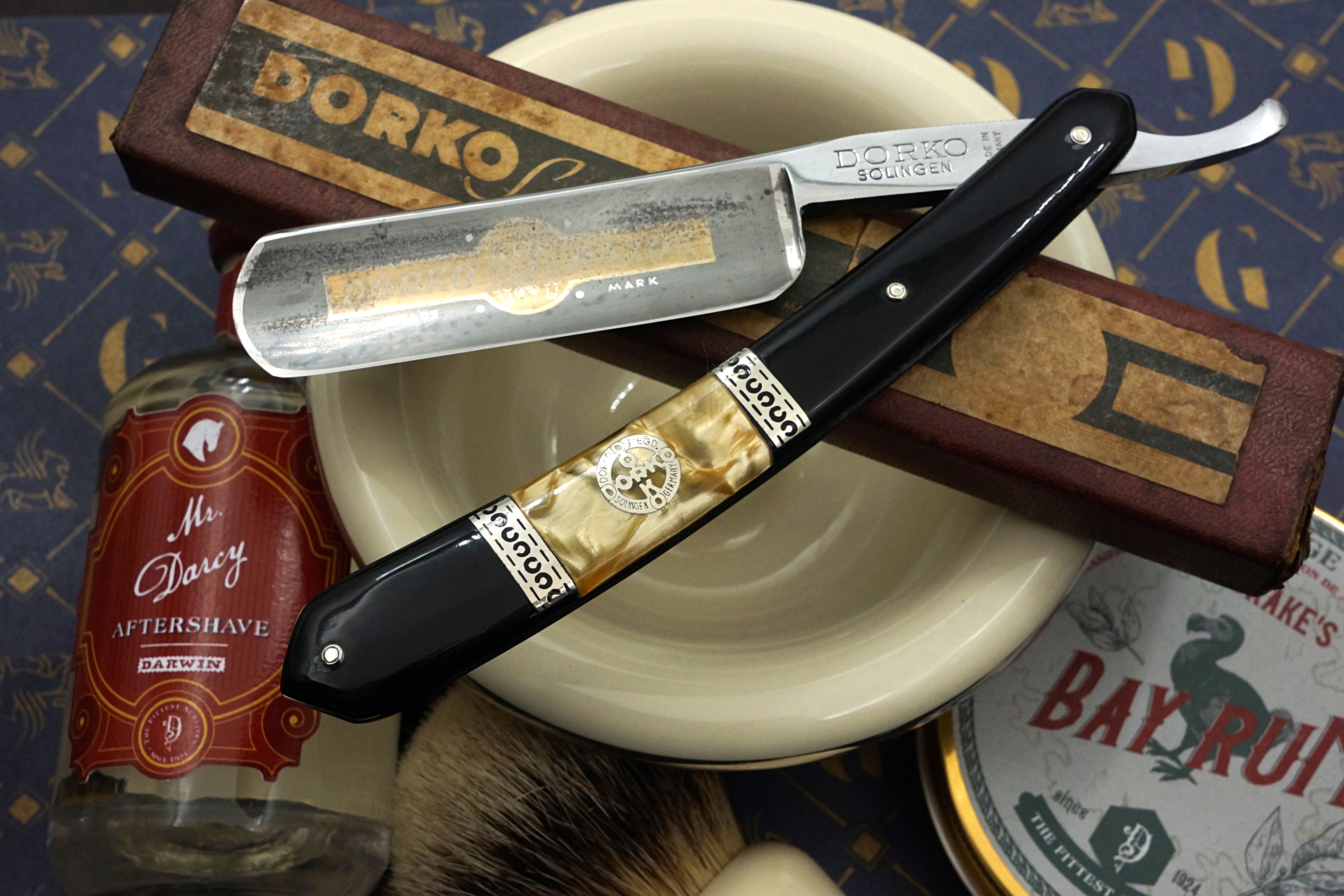 Dorko 1151 "Dorko Razor"- 7/8 Excellent Full Hollow with Fancy Scales - Restored Solingen Straight Razor - Shave Ready