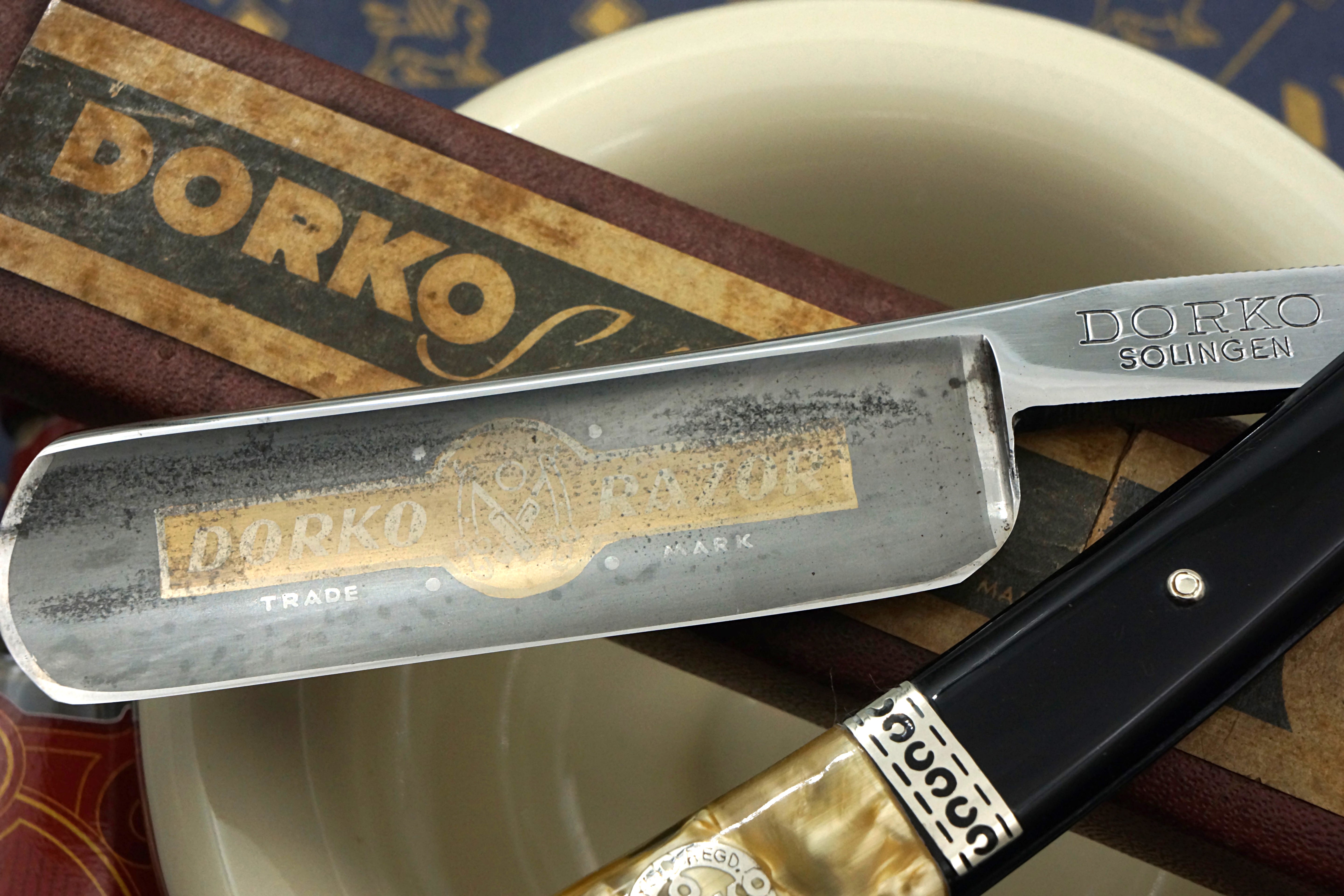 Dorko 1151 "Dorko Razor"- 7/8 Excellent Full Hollow with Fancy Scales - Restored Solingen Straight Razor - Shave Ready