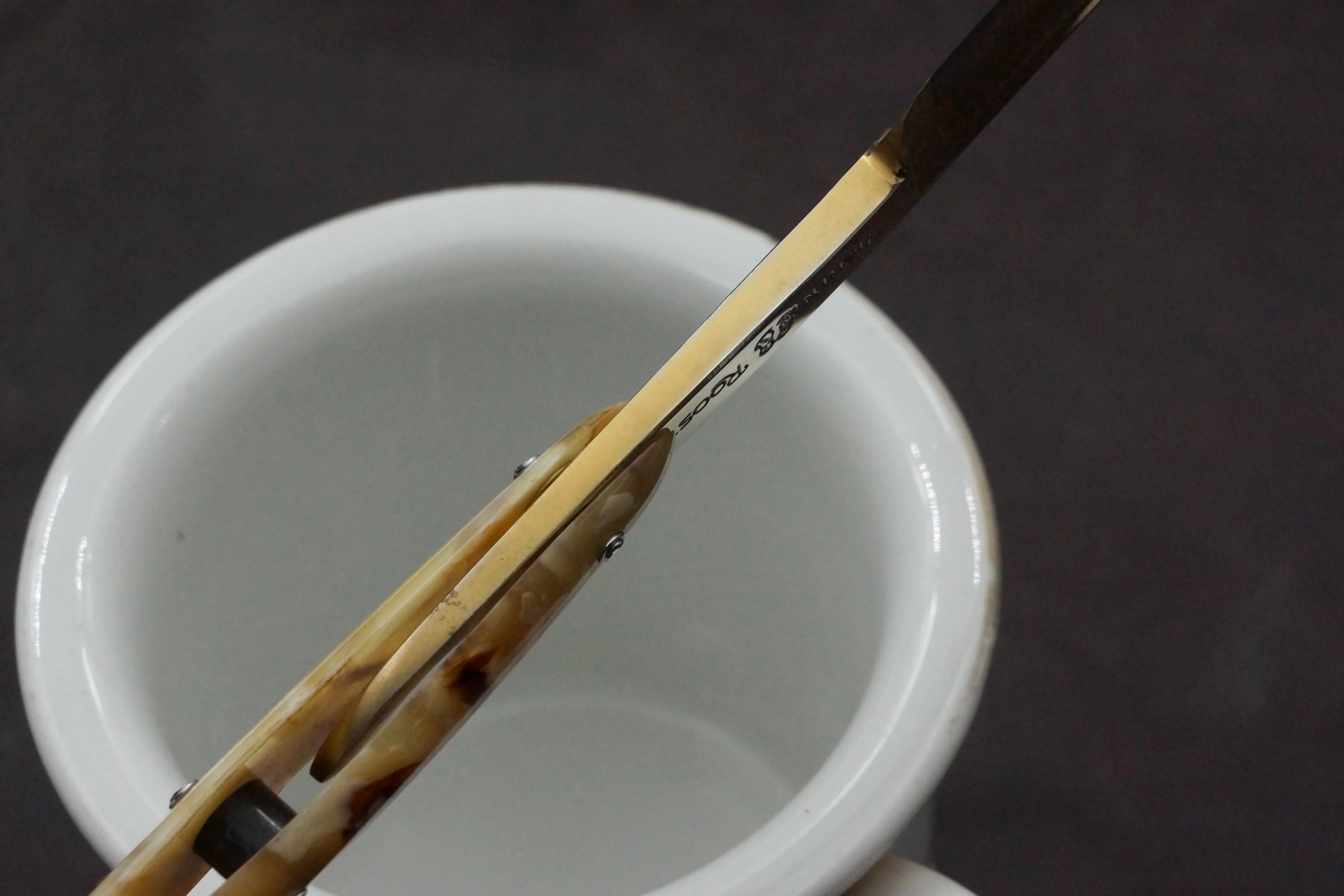 Frank Buster Fightin' Rooster - Excellent Fancy 11/16 Blade - Vintage Solingen Straight Razor - Shave Ready