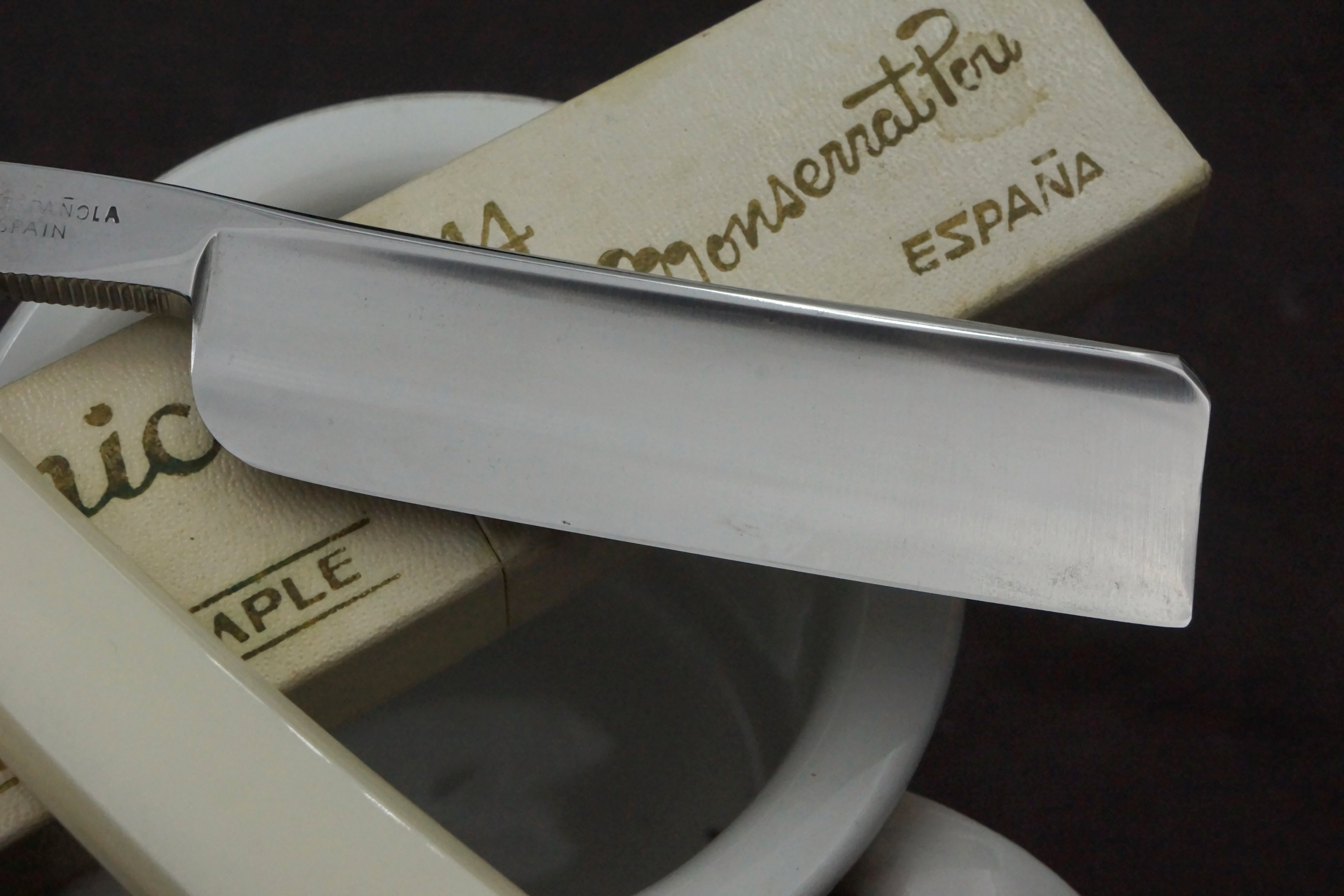 Filarmonica JMP Doble Temple No. 14 15/16" Full Hollow Blade - Excellent Vintage Spanish Straight Razor - Shave Ready