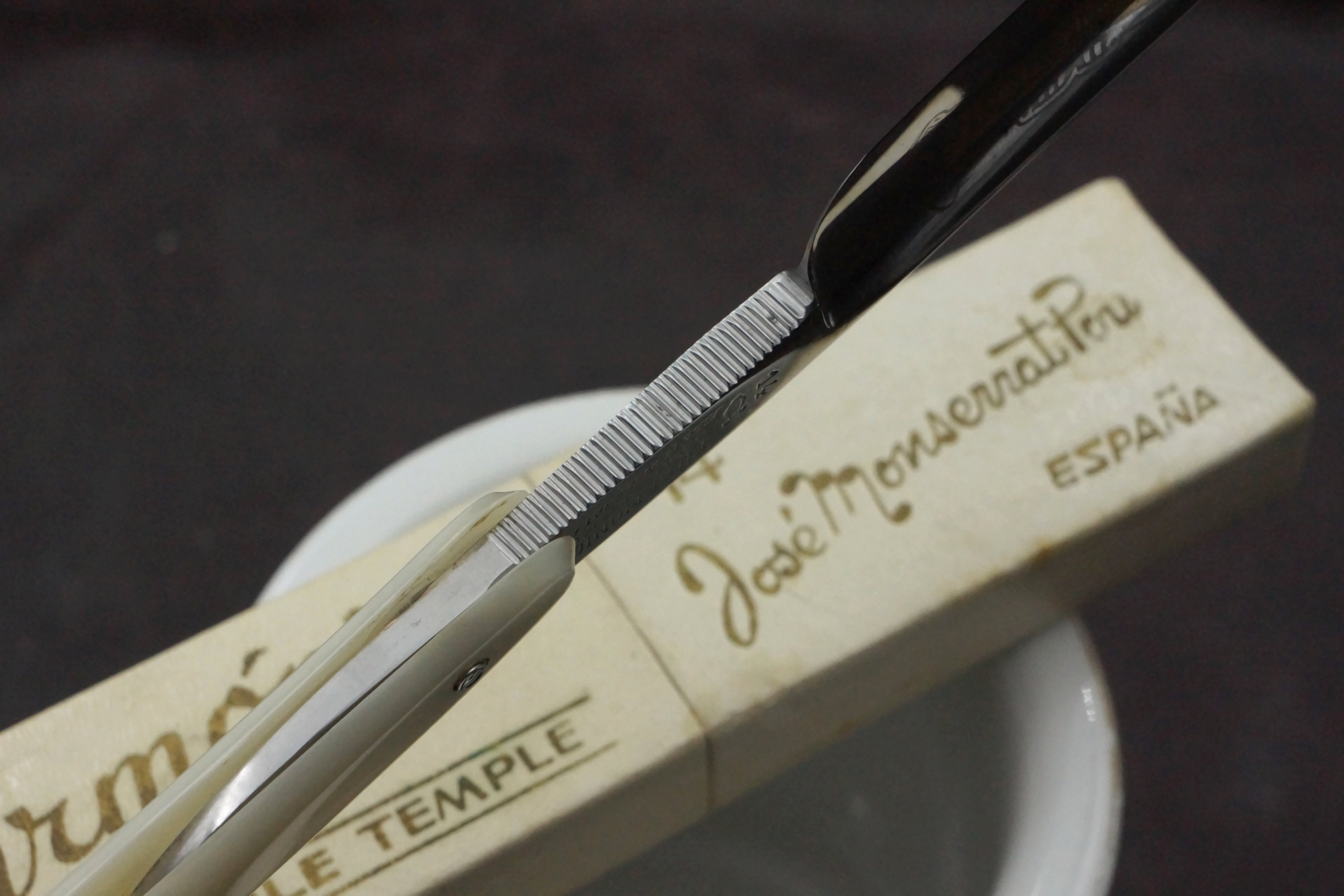 Filarmonica JMP Doble Temple No. 14 15/16" Full Hollow Blade - Excellent Vintage Spanish Straight Razor - Shave Ready