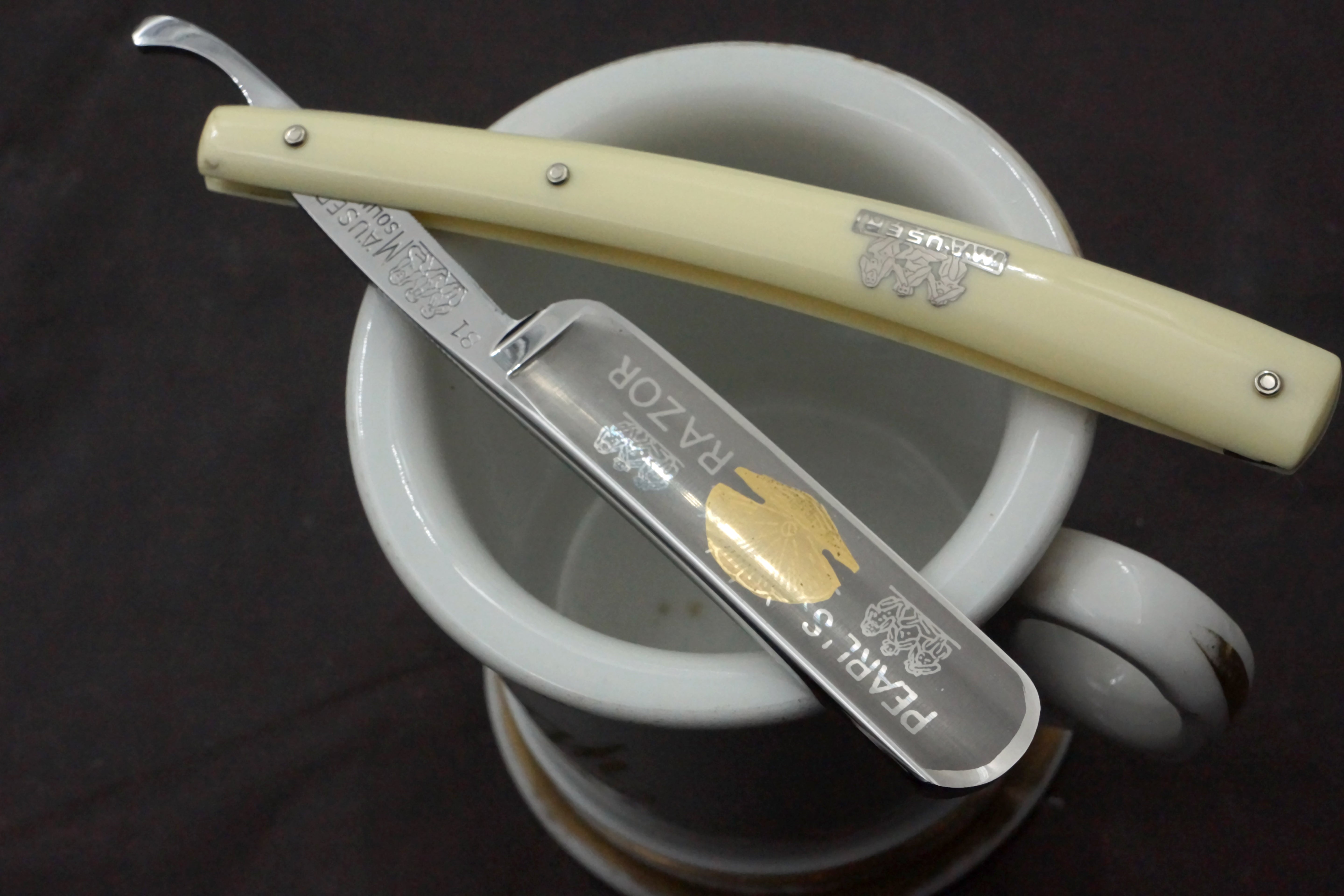Koh & Schafer Mauser - Near Pristine 11/16 "Pearl's Razor" - Vintage Solingen Straight Razor - Shave Ready