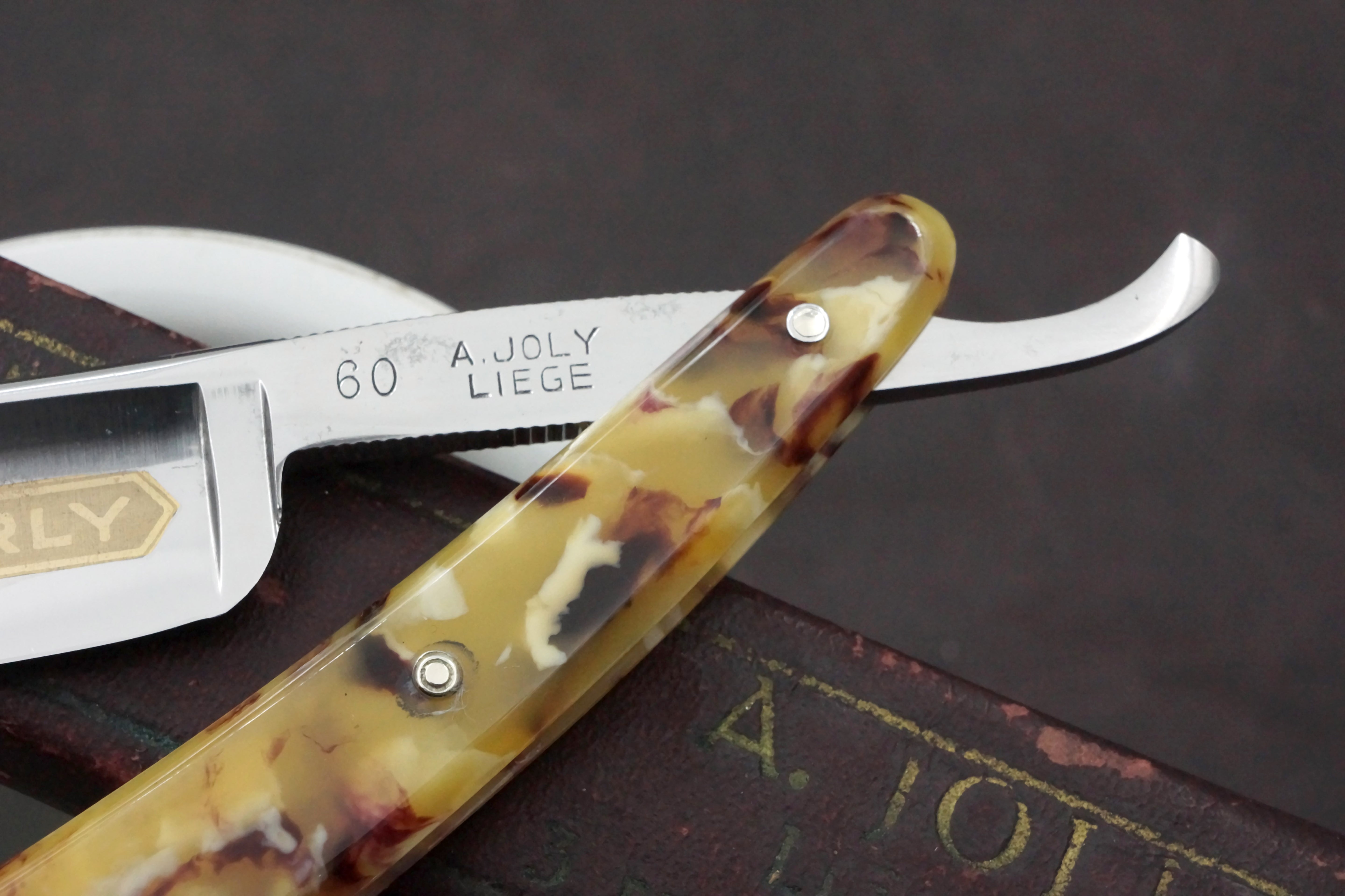 A. Joly Liege "Berly" 6/8 - Fully Restored Fancy Vintage Solingen Straight Razor - Shave Ready