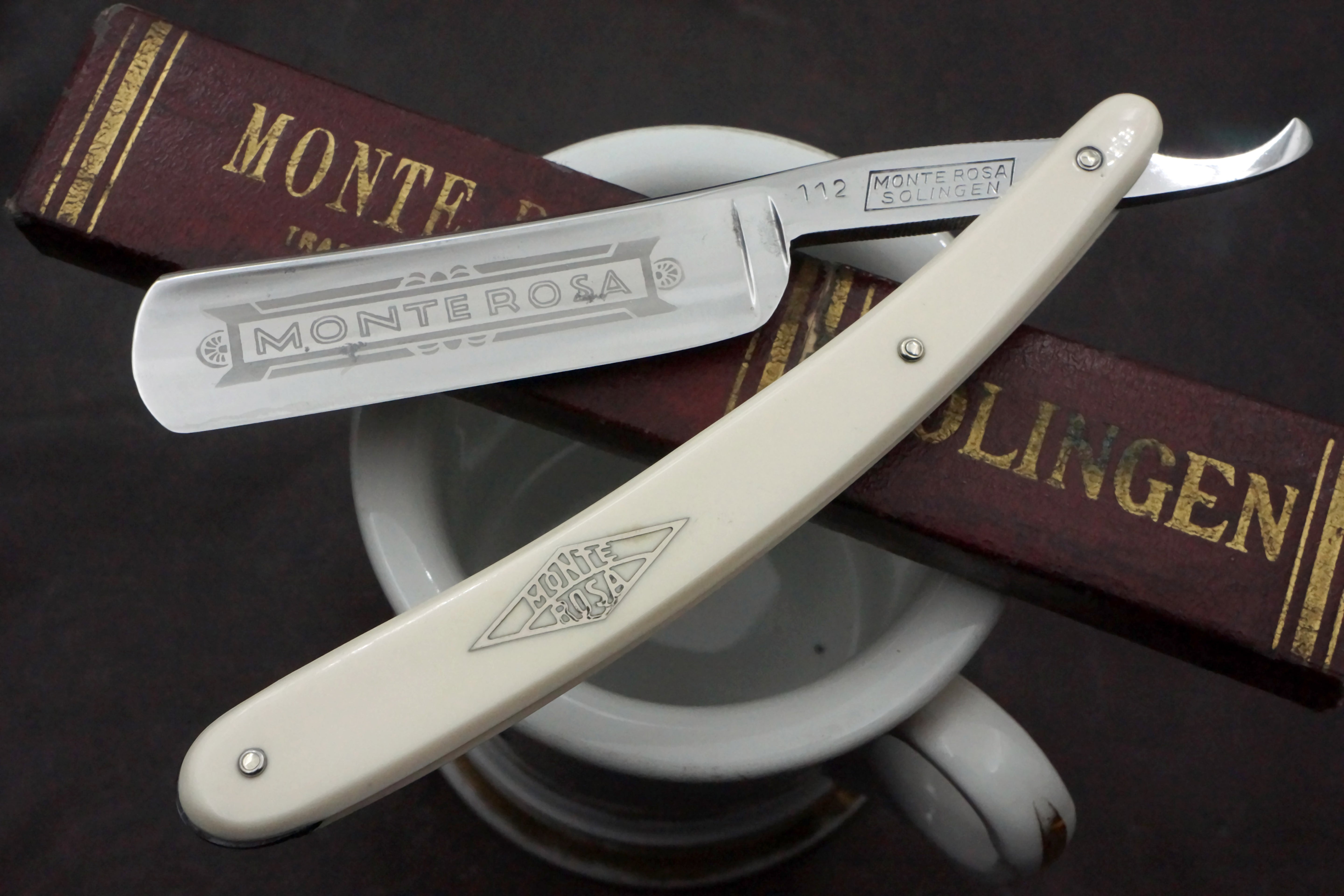 Monte Rosa 13/16 Etched - Fully Restored Vintage Solingen Straight Razor - Shave Ready