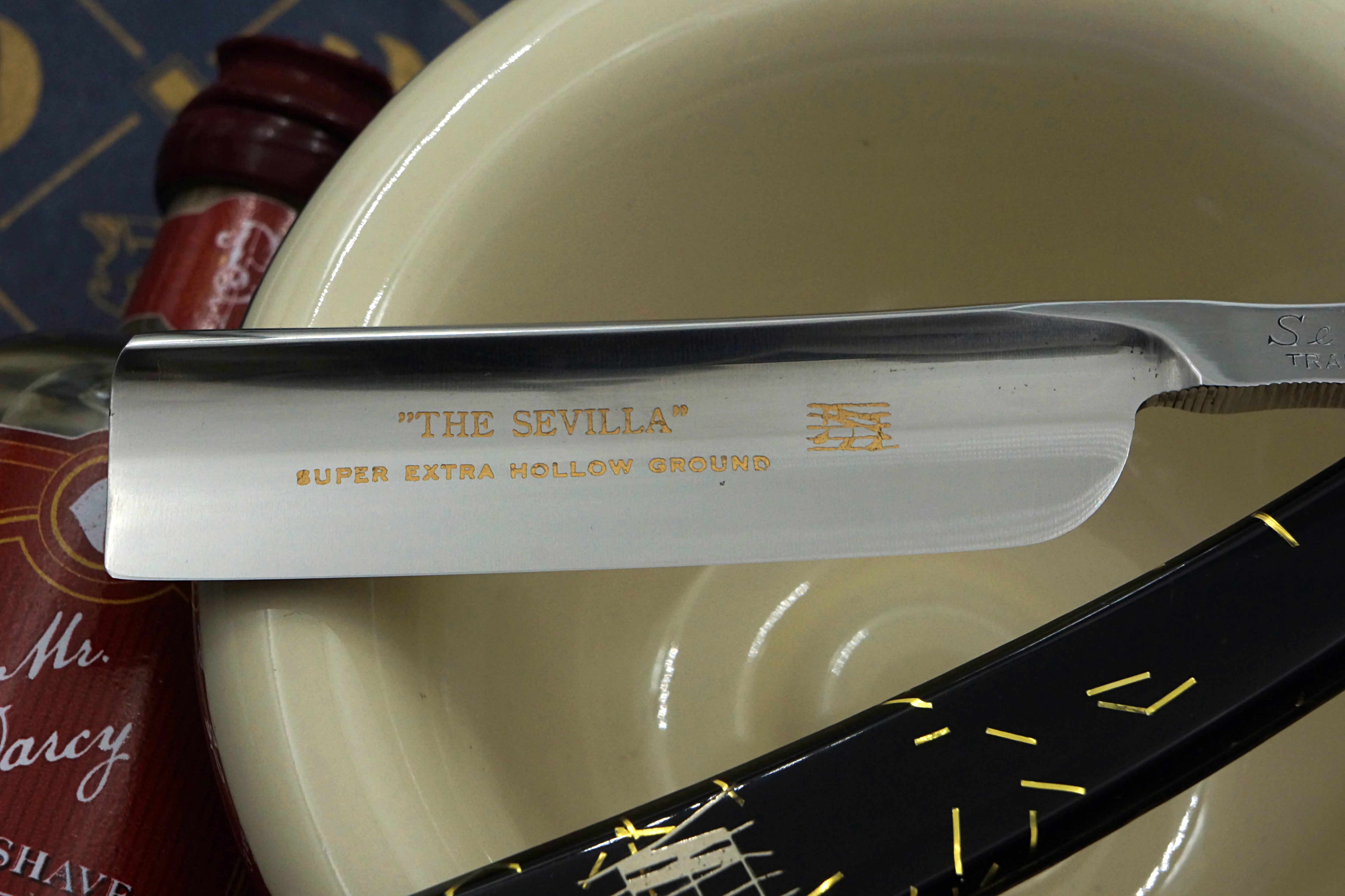 Sevilla NOS Mint - 13/16 Full Hollow Blade Vintage Japanese Straight Razor - Shave Ready