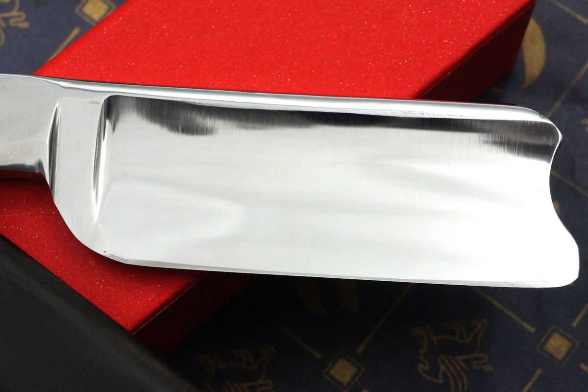 Griffith 1084 Steel 19/16 Full Hollow - Ebony Scales Artisan Straight Razor